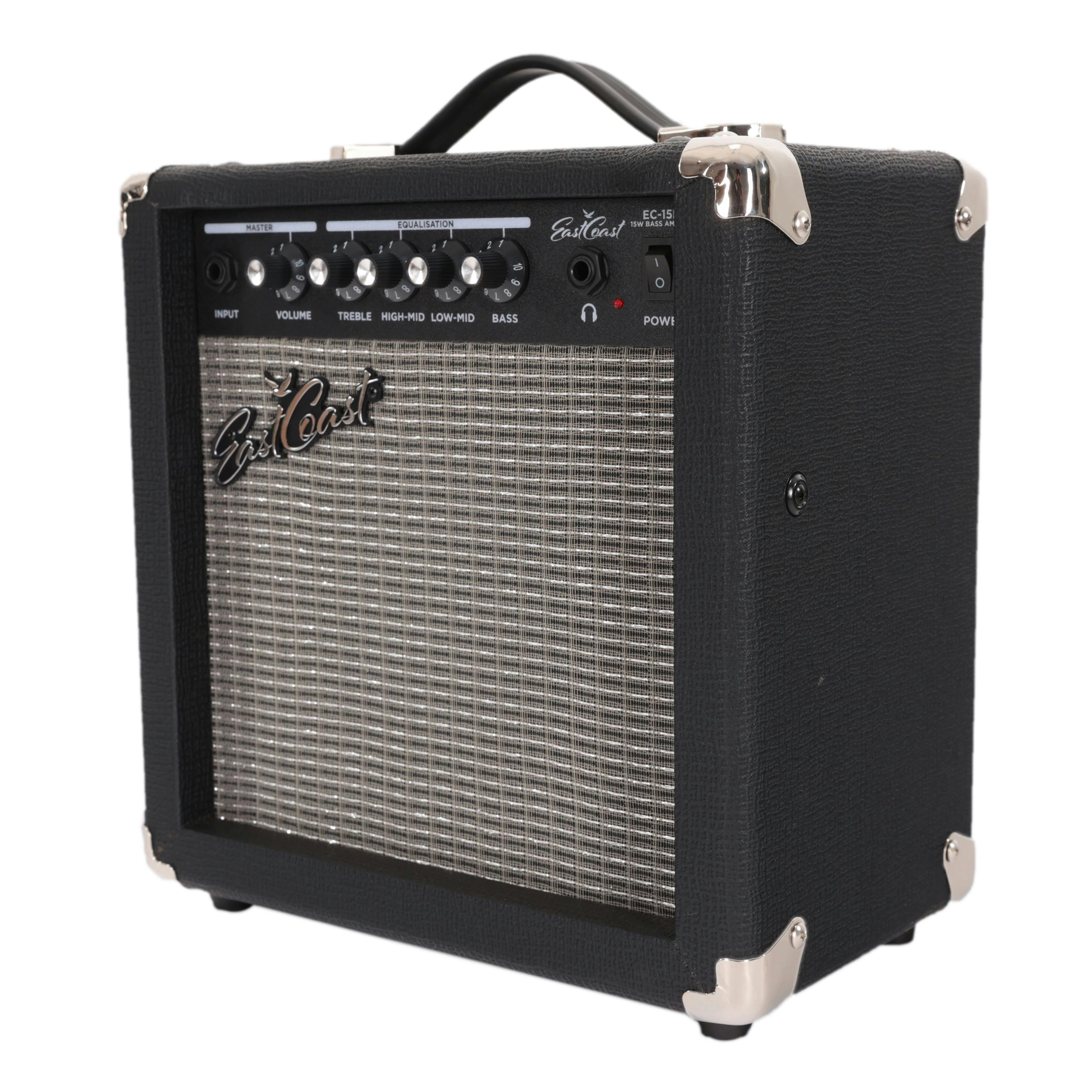 EastCoast PJ4 Bass Guitar Starter Pack in Black with 15W Amp & Accessories - _BUN-EC-GP200-BLK-EC-15B-EastCoast-EC-15BII-15w-Bass-Amp-Combo-4.jpg