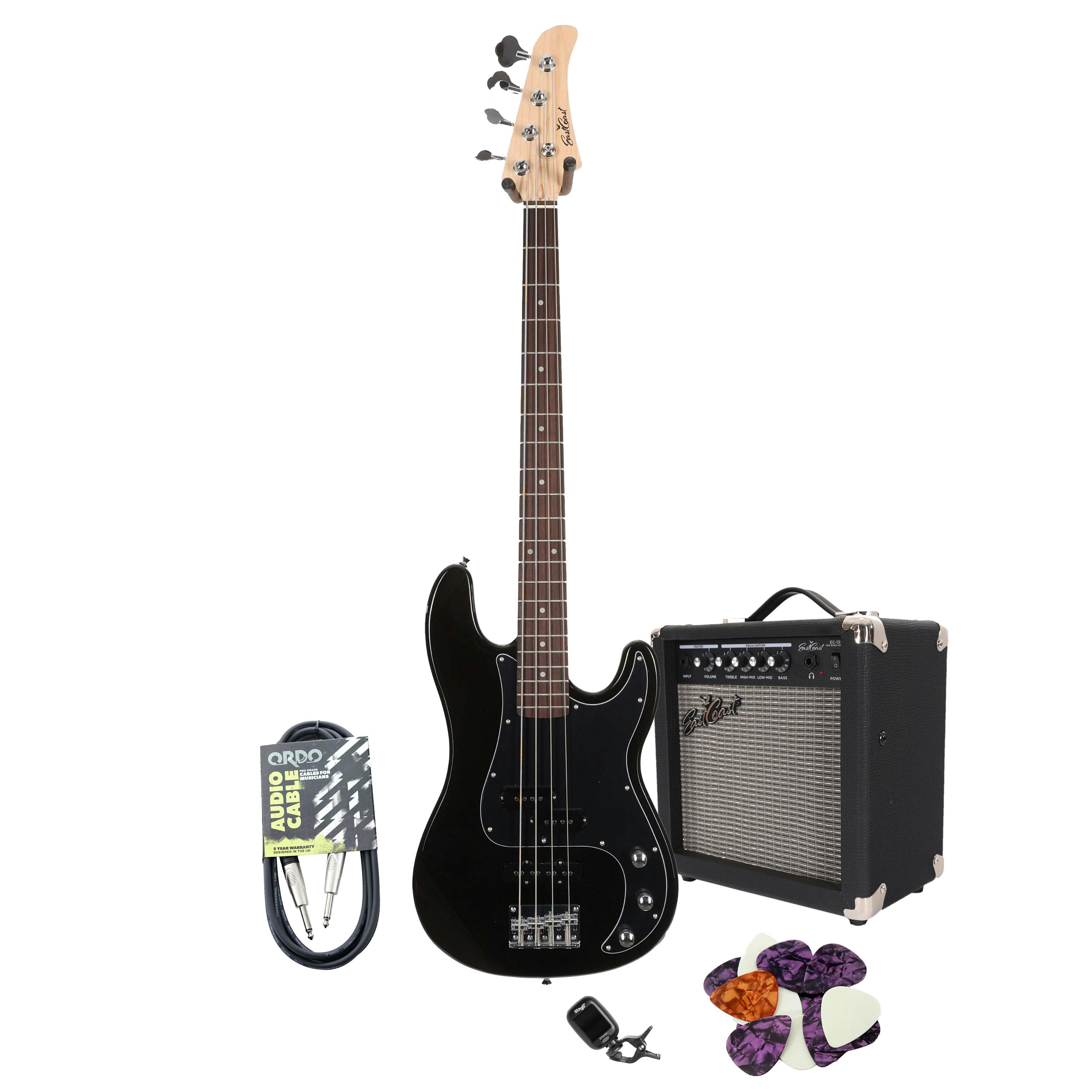 EastCoast PJ4 Bass Guitar Starter Pack in Black with 15W Amp & Accessories - _BUN-EC-GP200-BLK-alt-match.jpg
