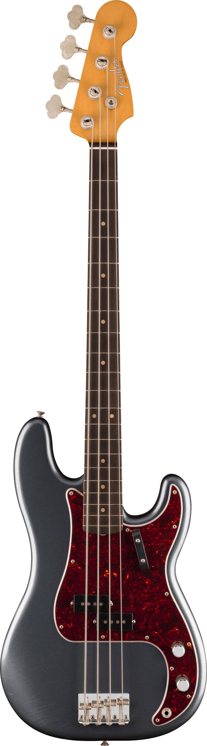 Fender Vintera II Road Worn 60s Precision Bass Guitar in Charcoal Frost Metallic, Rosewood Fretboard - 0149090369_fen_ins_frt_1_rr.jpg