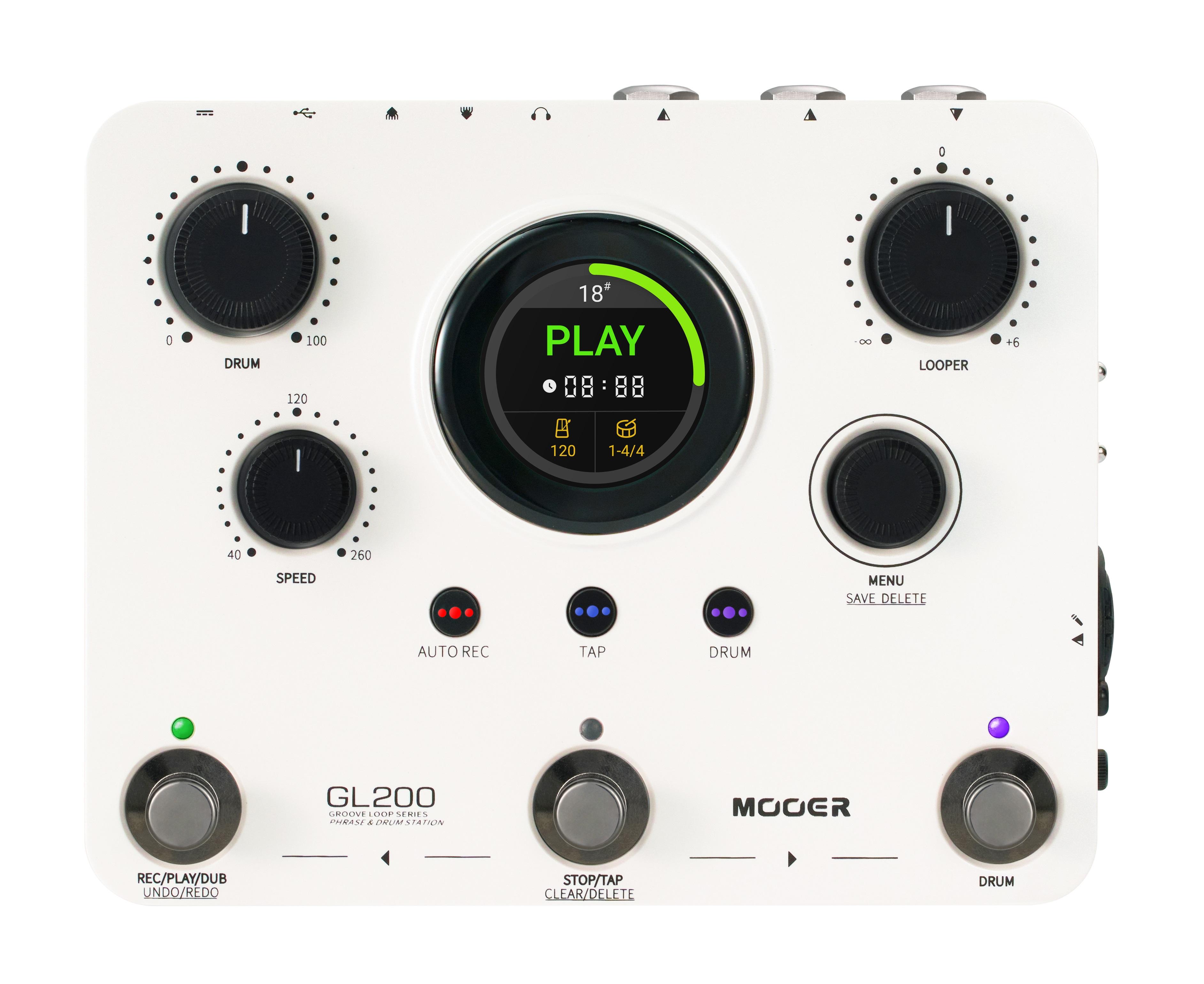 Mooer GL200 Groove Loop Series Phrase and Drum Station Looper Pedal - GL200 (8).jpg