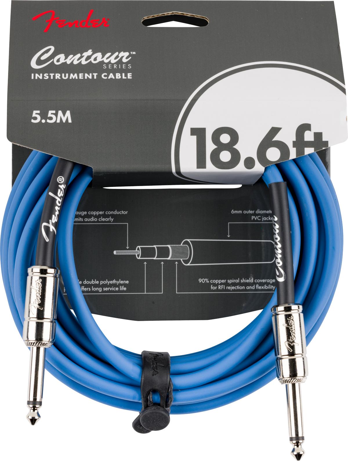 Fender Contour 18.5' Cable in Lake Placid Blue - 0990571802_fen_acc_frt_1_nr.jpg