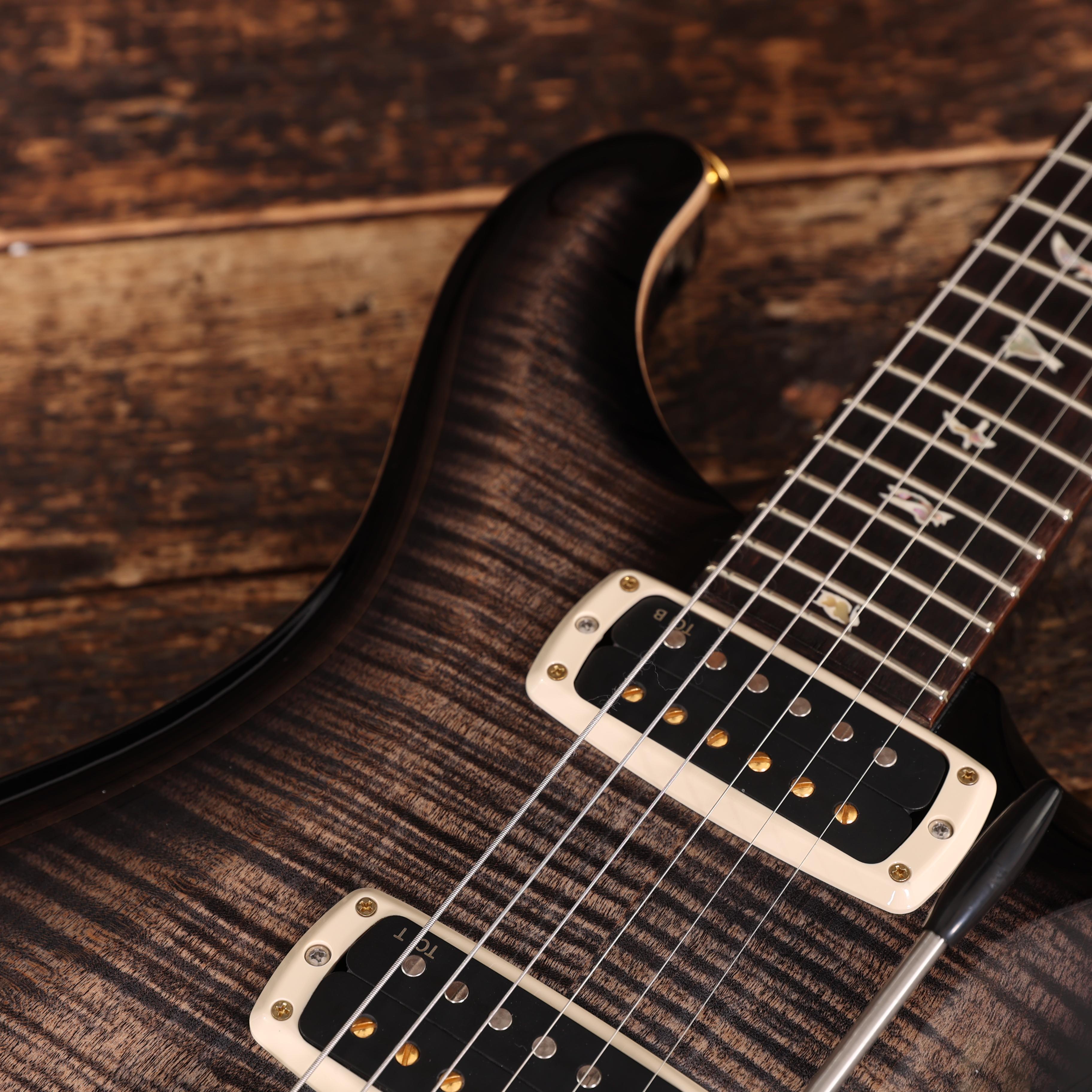 PRS Custom 24-08 10 Top Electric Guitar in Charcoal Burst - 0410197 (10).JPG