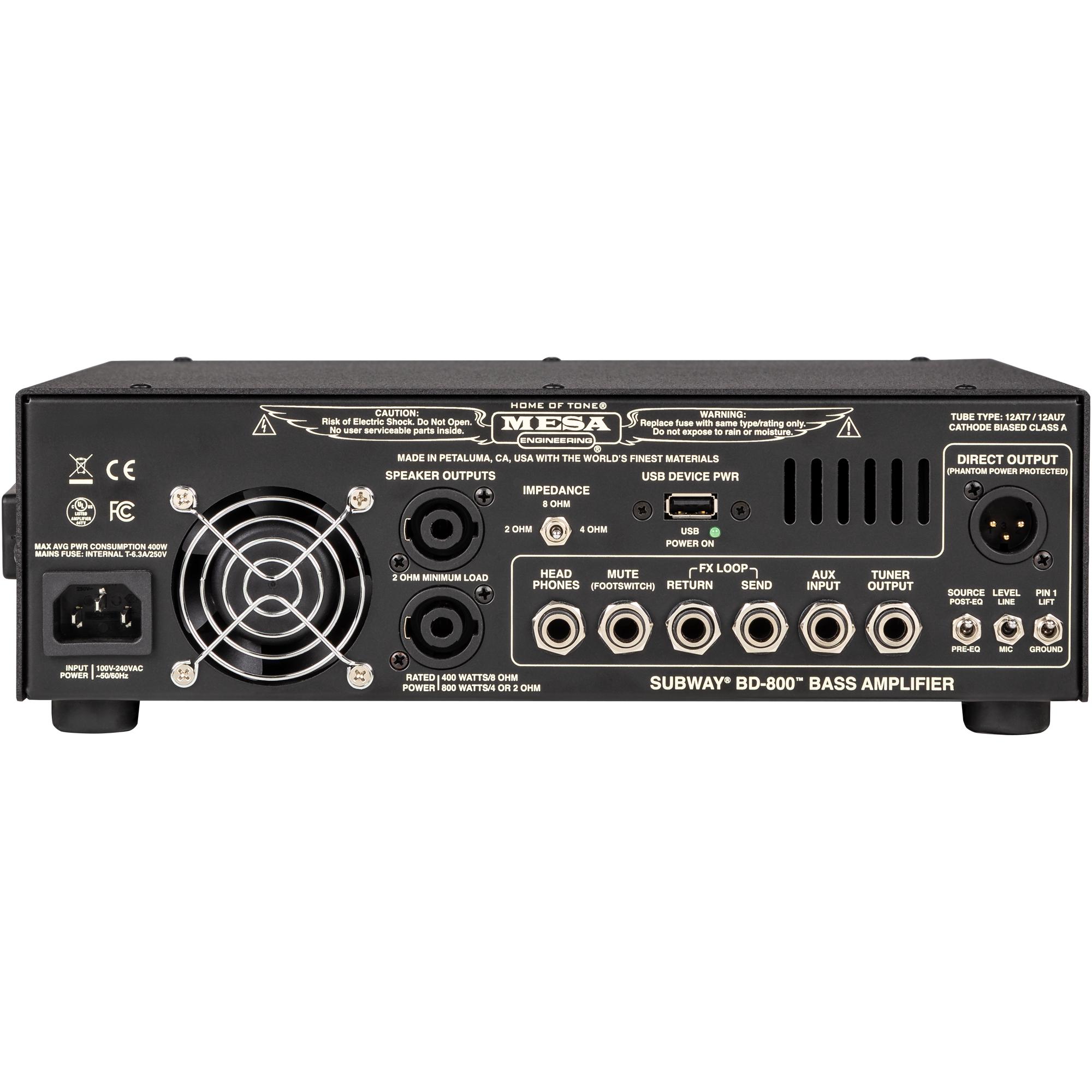 Mesa Boogie Subway Series Bass 800D Bass Amp Head - 6.B800D-back.jpg