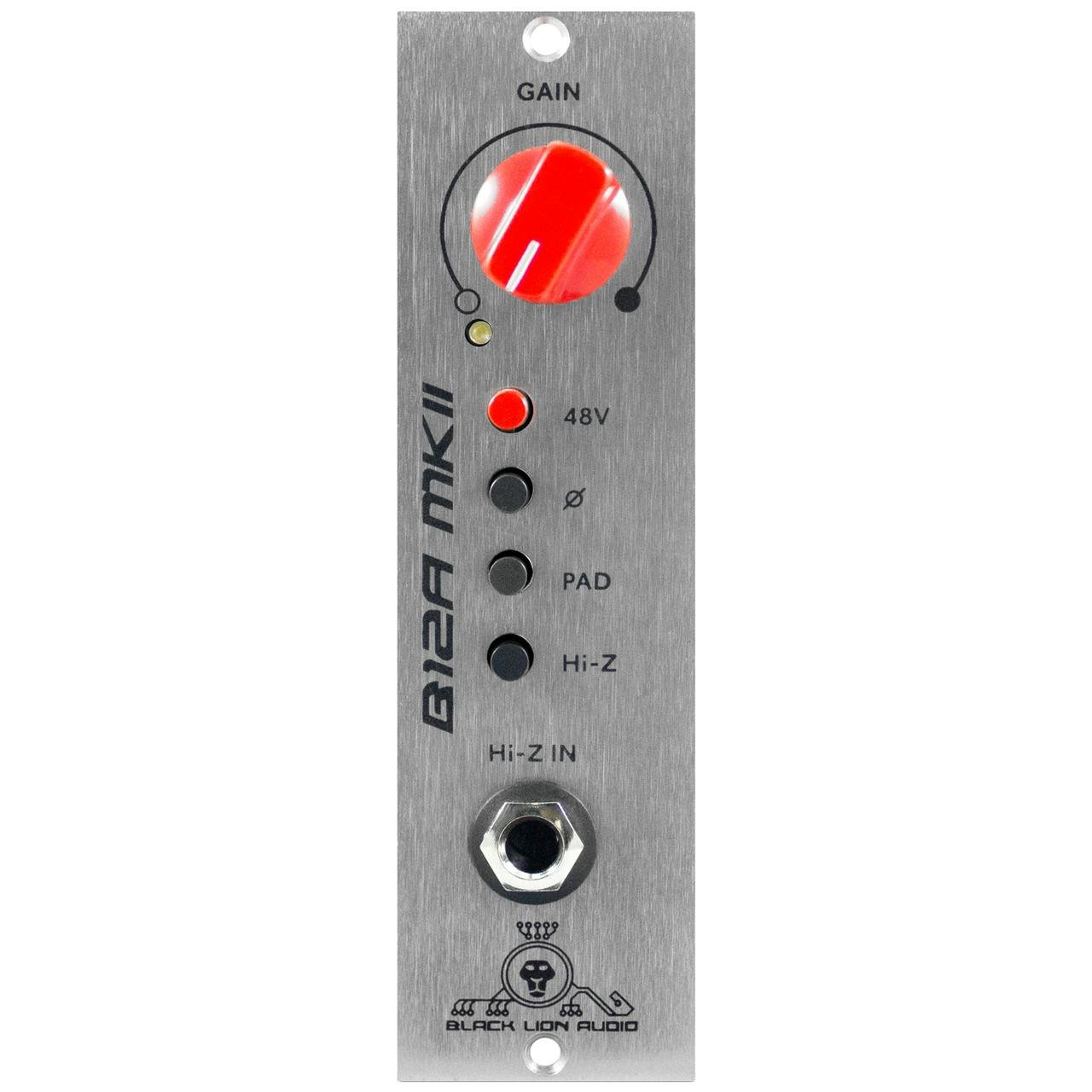 Black Lion Audio B12A MkII 500-series single-channel 312A-style preamp - 333724-B12A_MKII_500_Front__.jpg