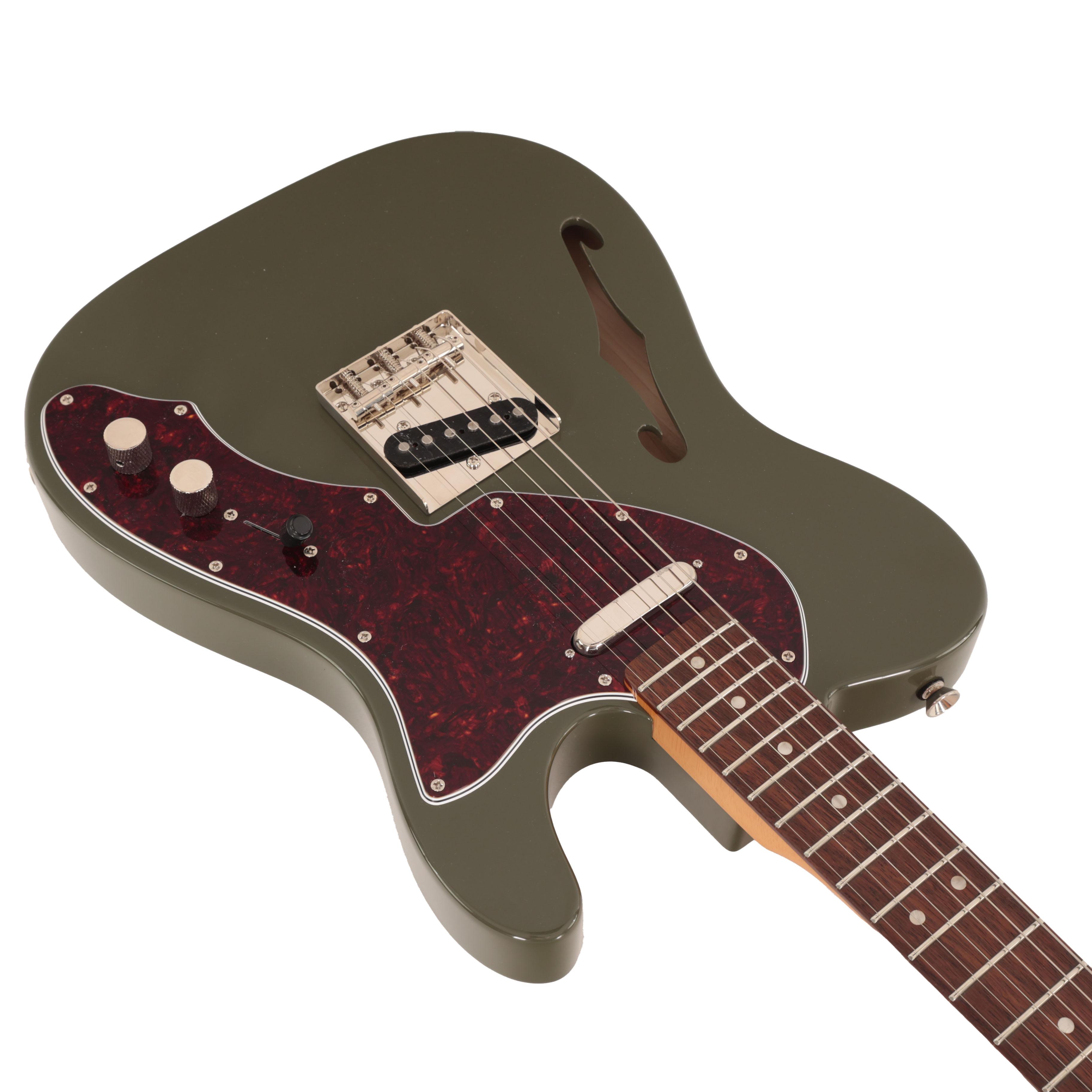 Squier Limited Edition Classic Vibe '60s Telecaster Thinline in Dark Olive Green  - IMGL4784.jpg