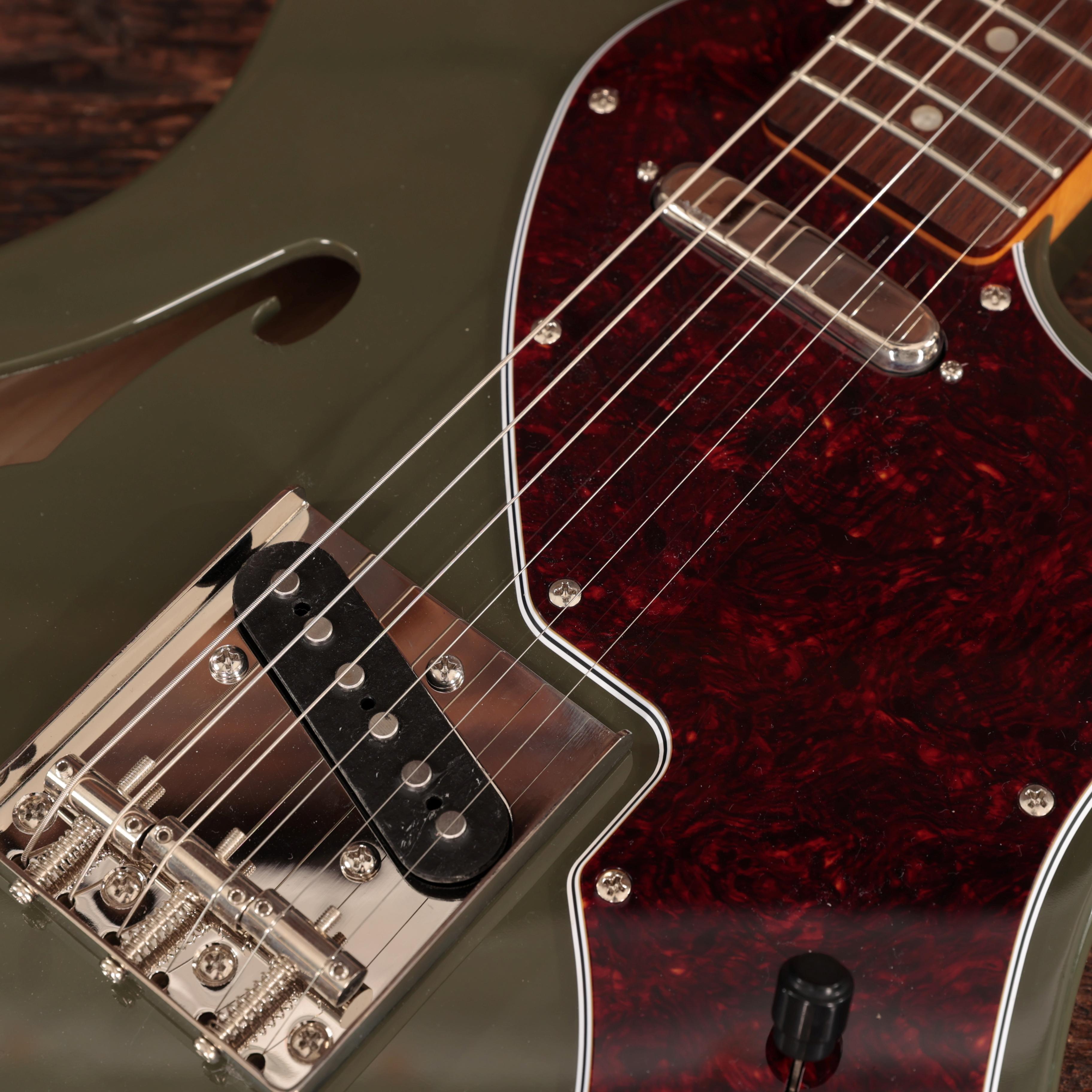 Squier Limited Edition Classic Vibe '60s Telecaster Thinline in Dark Olive Green  - IMGL4701.jpg