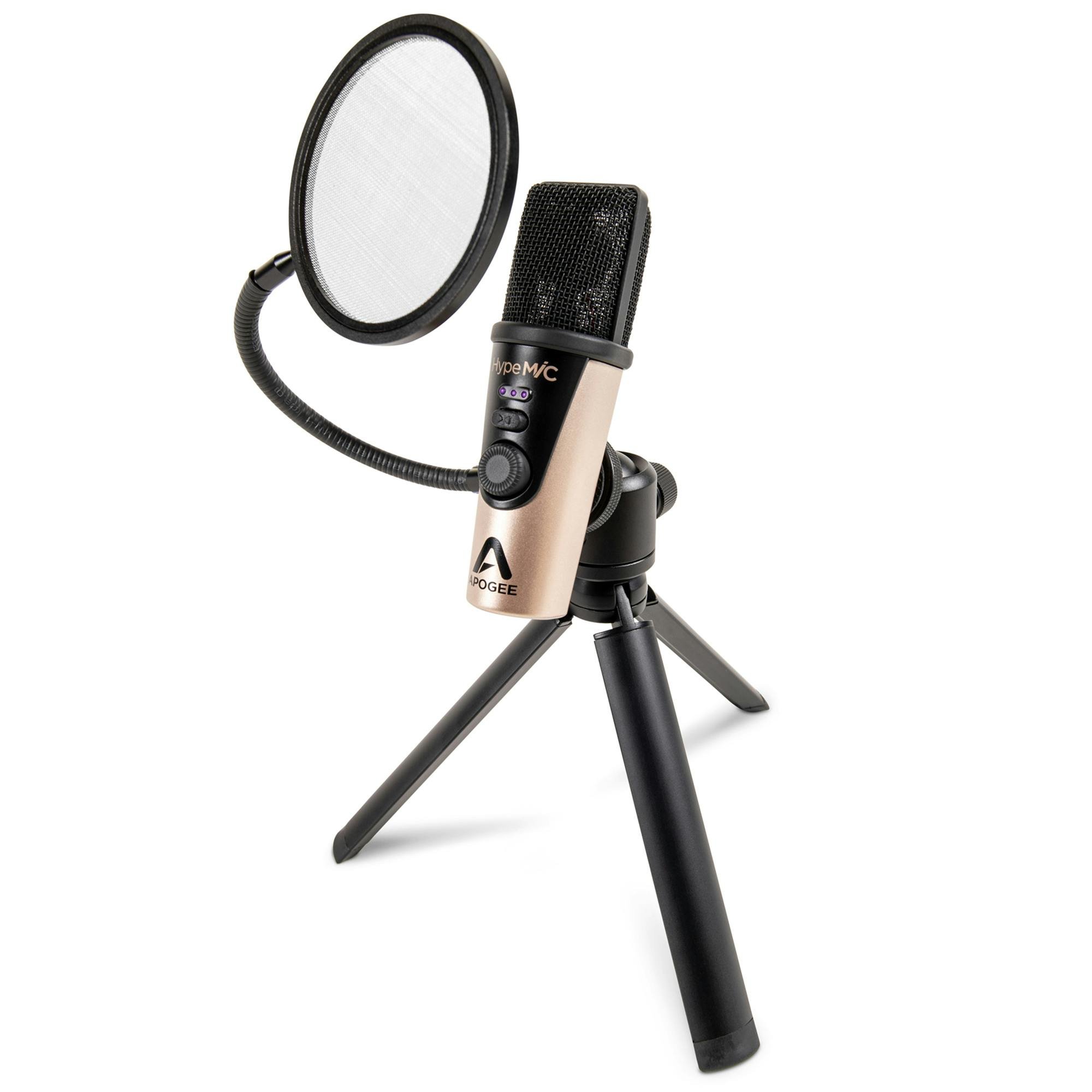 Apogee HypeMiC - USB Microphone with Analogue Compression - 318244-Apogee-HypeMiC-3-Quarters-Left-Pop-Filter-IMG_0002-2000-1.jpg