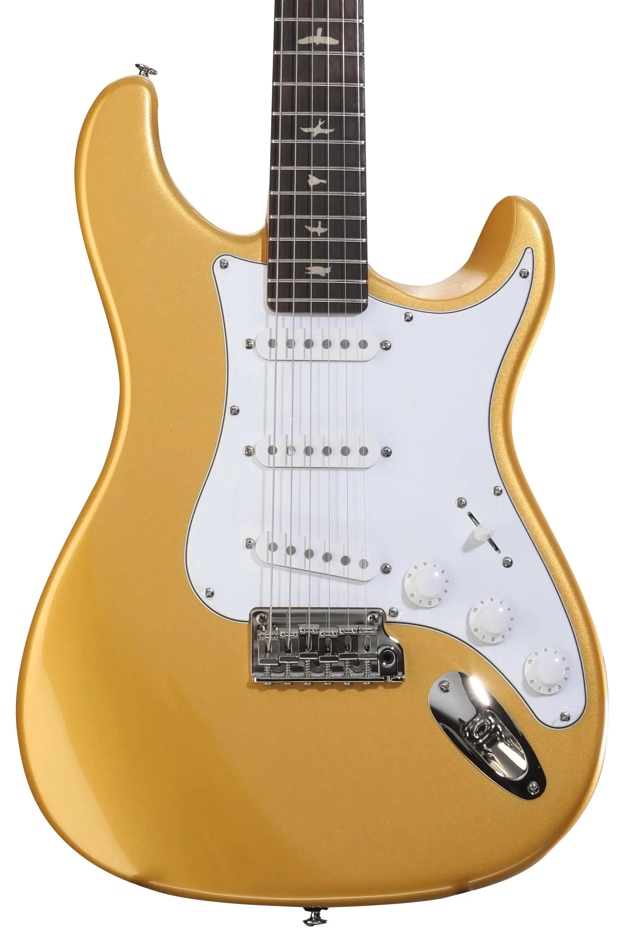 PRS SE John Mayer Silver Sky Electric Guitar in Gold Spark, Rosewood Fretboard - prs-gold-half-(1).jpg