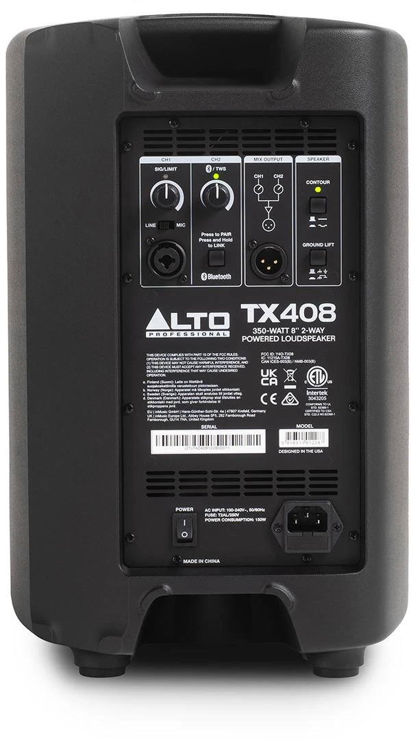 Alto TX408 Active 8" PA Speaker Bundle With Cables & Stands - TX408XUK (6).jpg