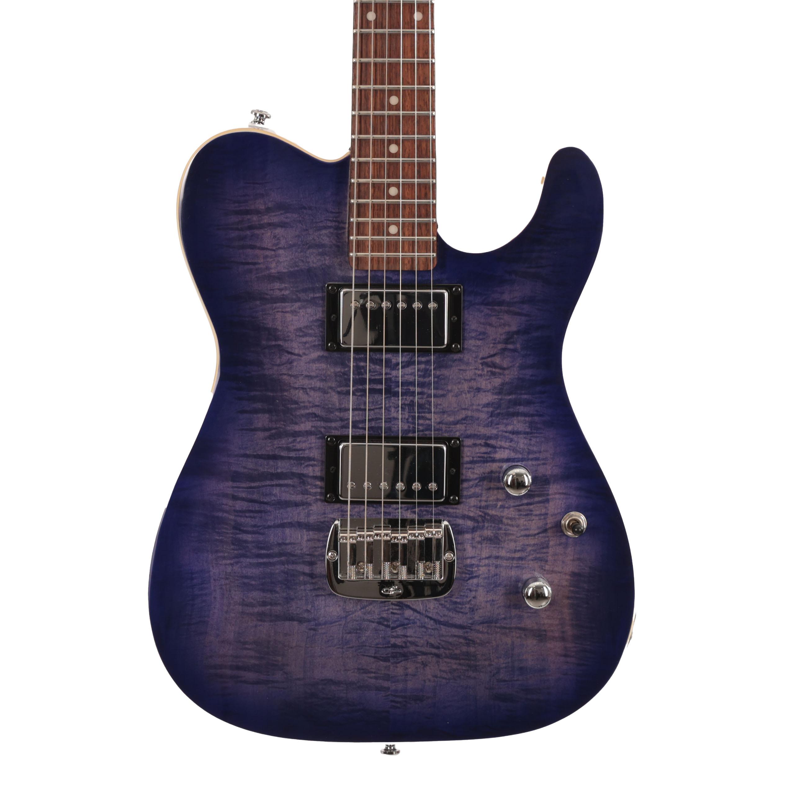 B Stock : G&L Tribute ASAT Deluxe Carved Top In Blueburst With Rosewood Fretboard 018 - B-TI-ASTD-C-0018 (2).jpg