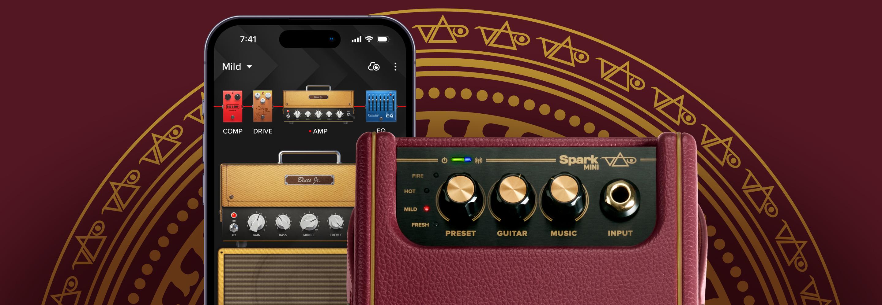 B Stock : Positive Grid Spark Mini Vai Custom Artist Series Practice Amp 015 - Custom Steve Vai Presets.jpg