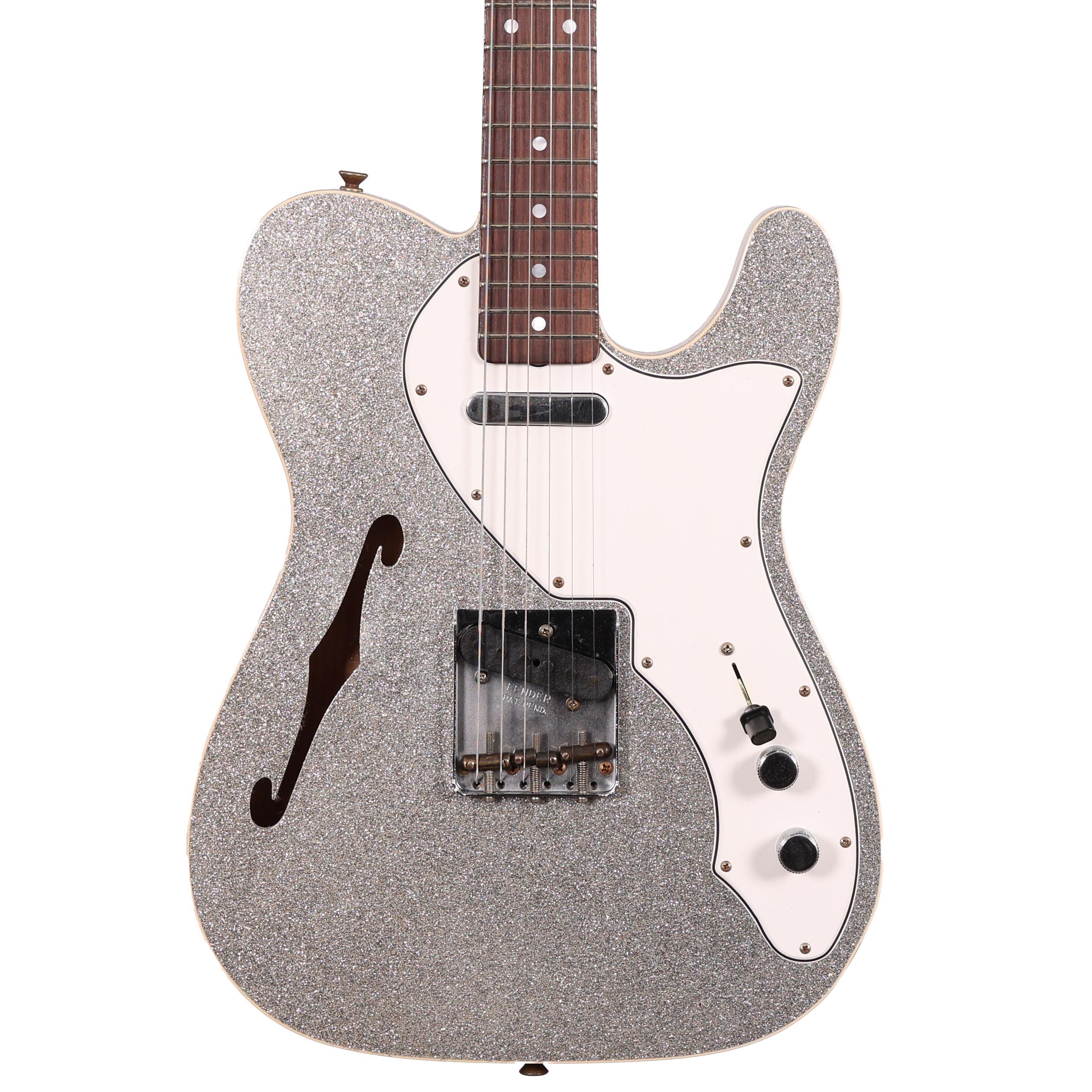 Fender Limited Edition Custom Shop '60's Telecaster Custom Thinline Journeyman Relic in Aged Silver Sparkle - CZ575454 (2).JPG