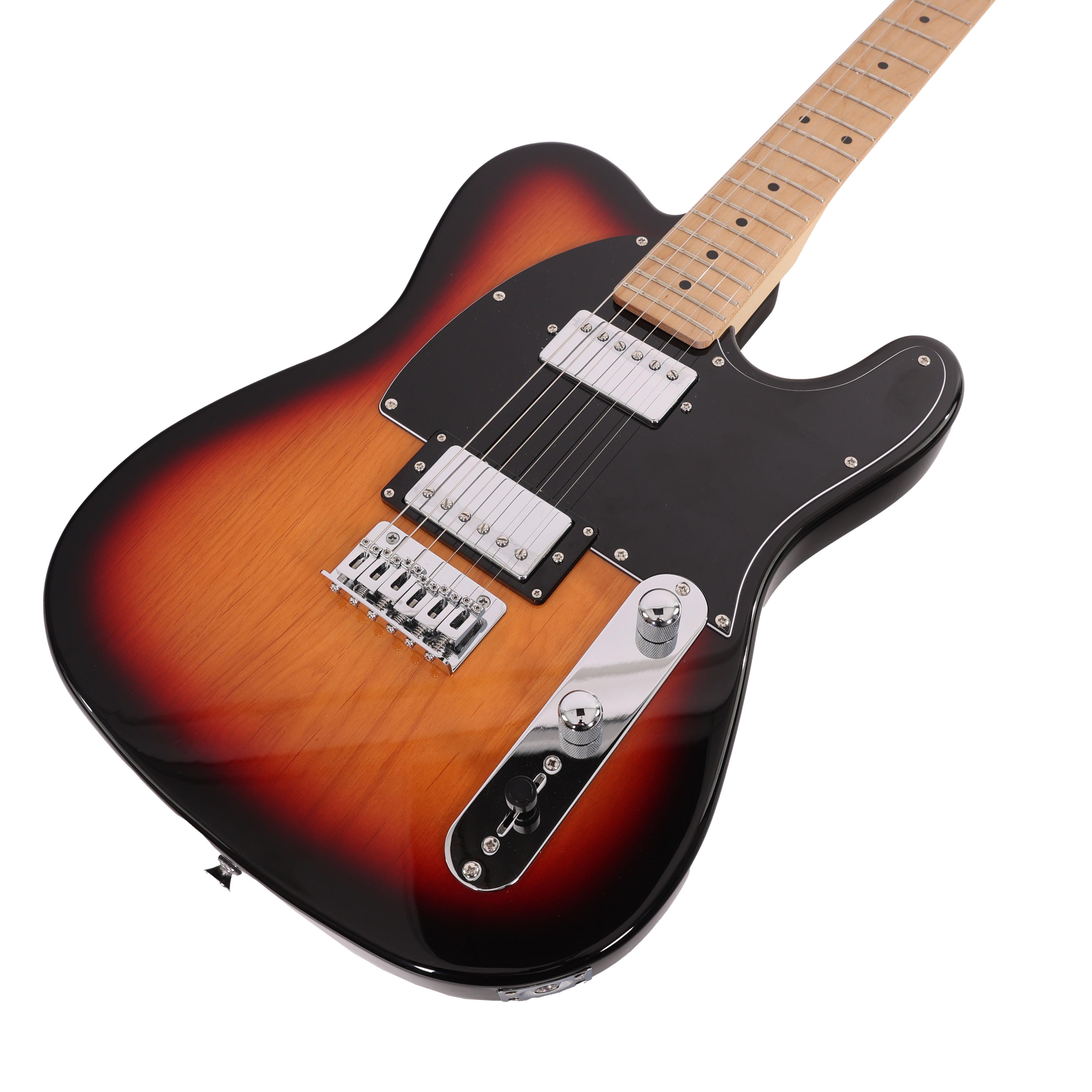 EastCoast T2 Electric Guitar in Three Tone Sunburst with Maple Fretboard - EC-T2-SB (6).jpg