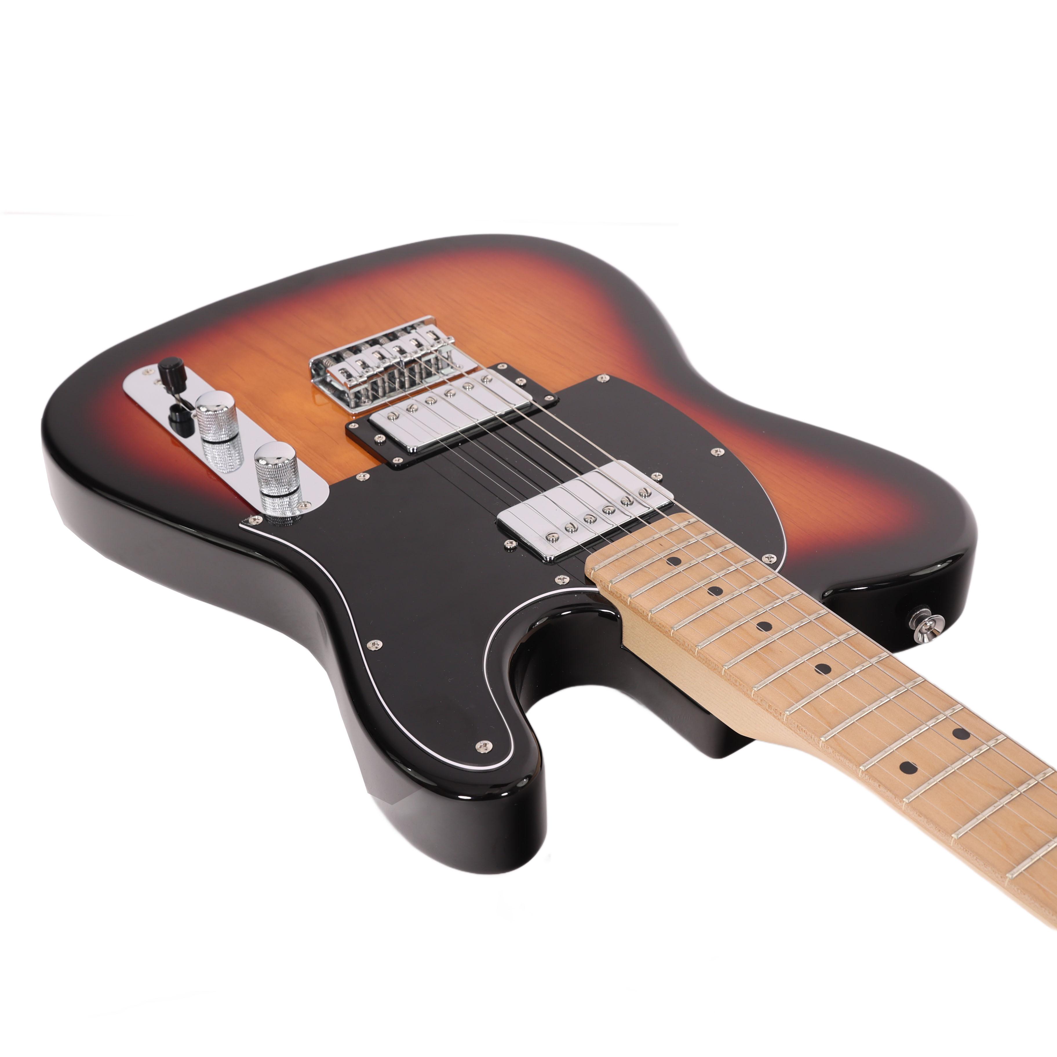 EastCoast T2 Electric Guitar in Three Tone Sunburst with Maple Fretboard - EC-T2-SB (9).jpg
