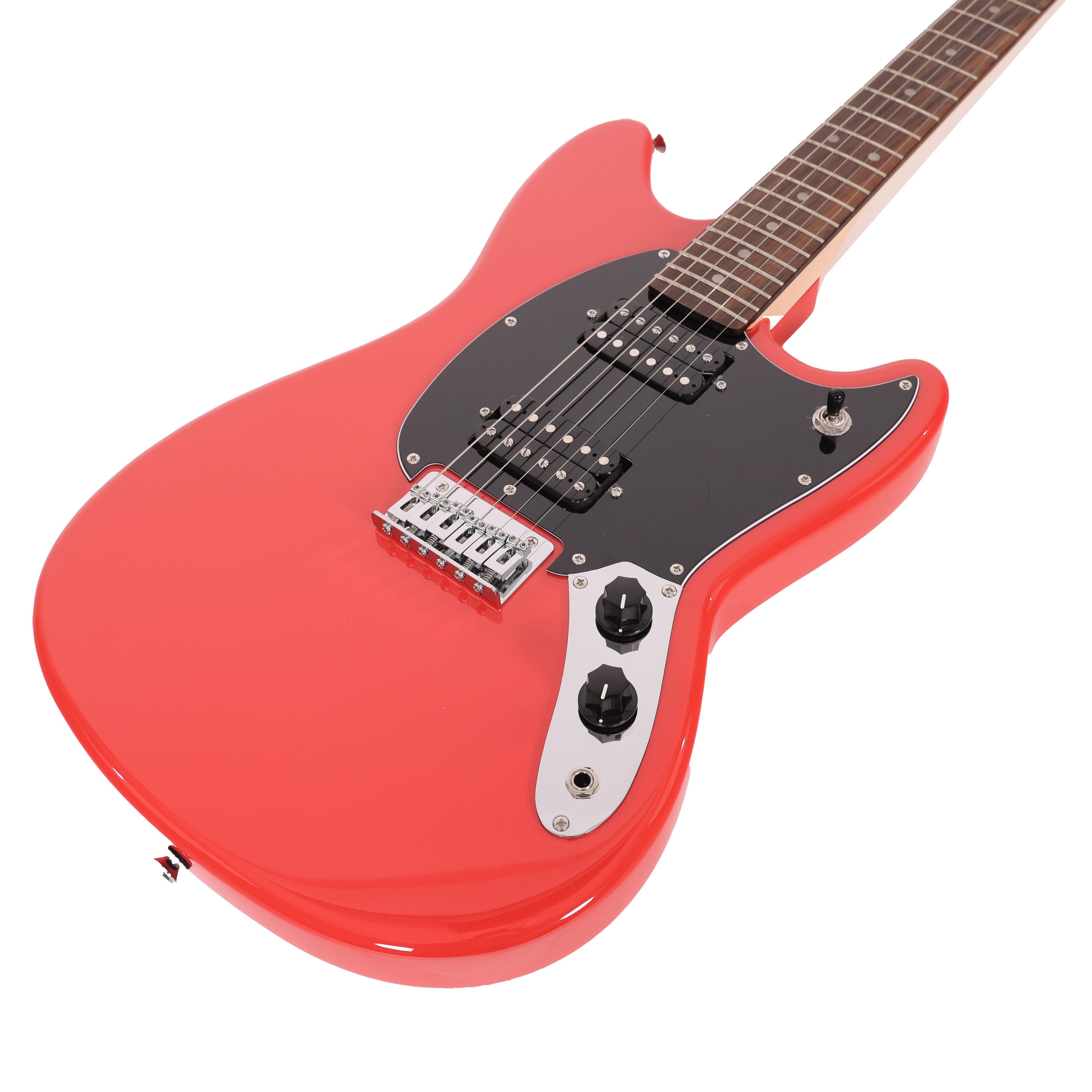 EastCoast MS1 Short Scale Electric Guitar in Fiesta Red with Rosewood Fretboard - EC-MS1-FR (6).jpg