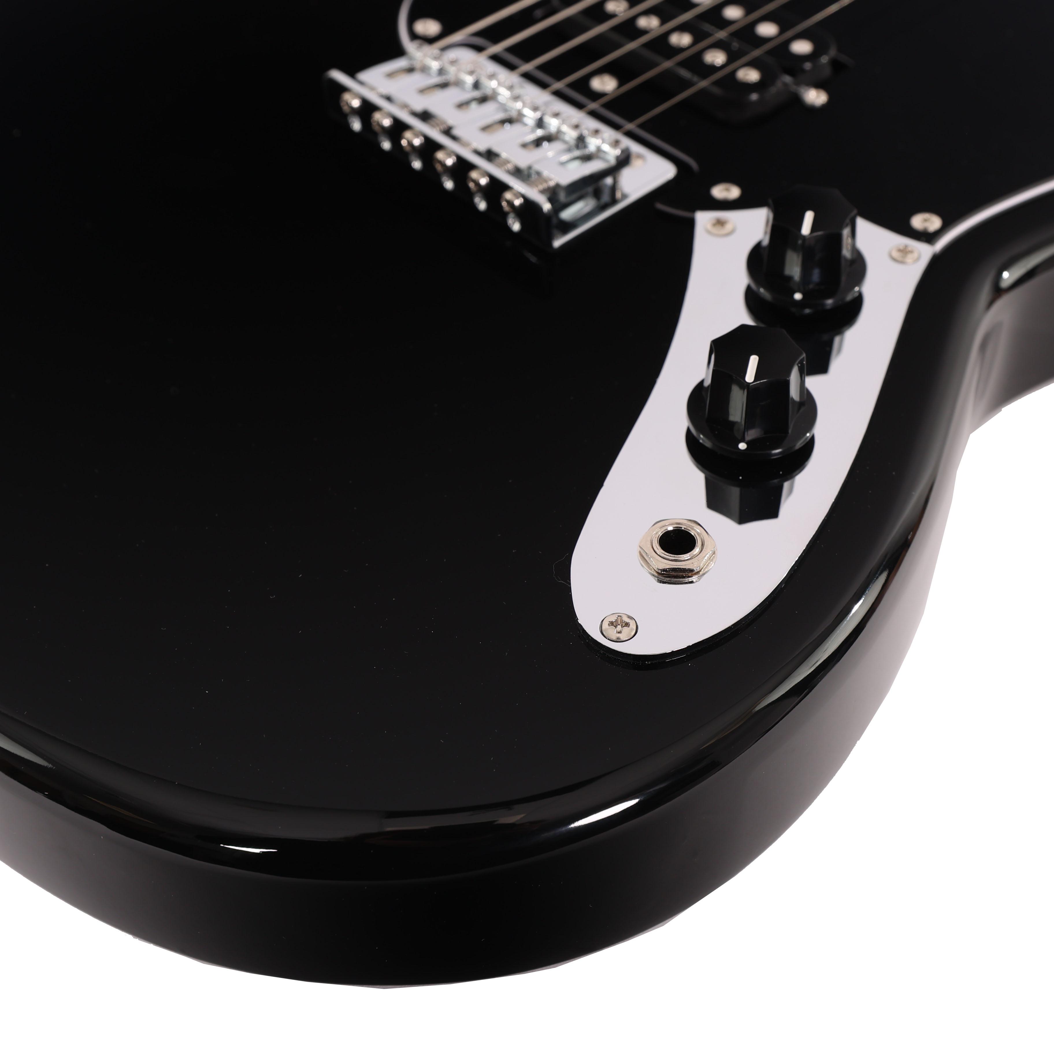 EastCoast MS1 Short Scale Electric Guitar in Black with Rosewood Fretboard - EC-MS1-BLK (8).jpg
