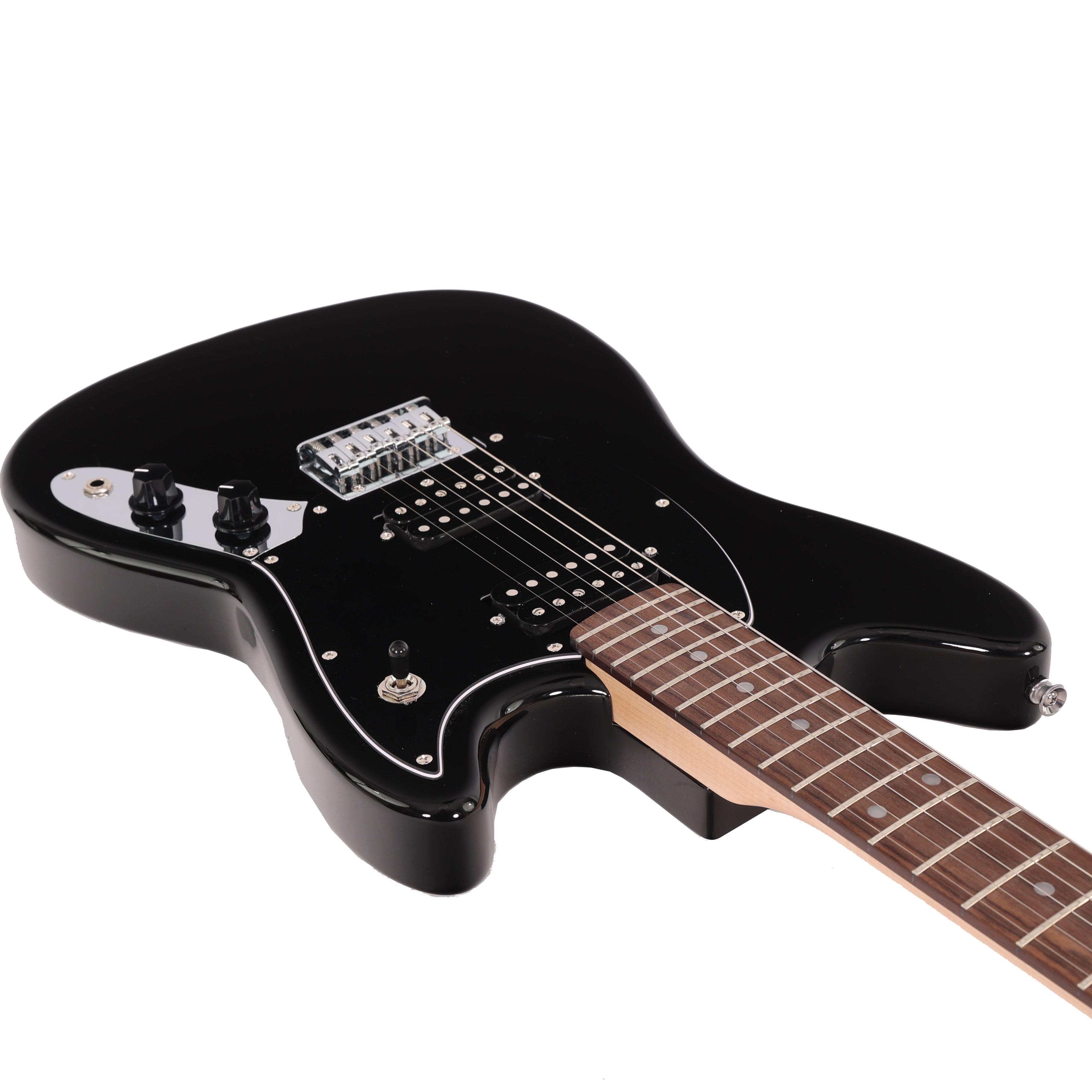EastCoast MS1 Short Scale Electric Guitar in Black with Rosewood Fretboard - EC-MS1-BLK (9).jpg