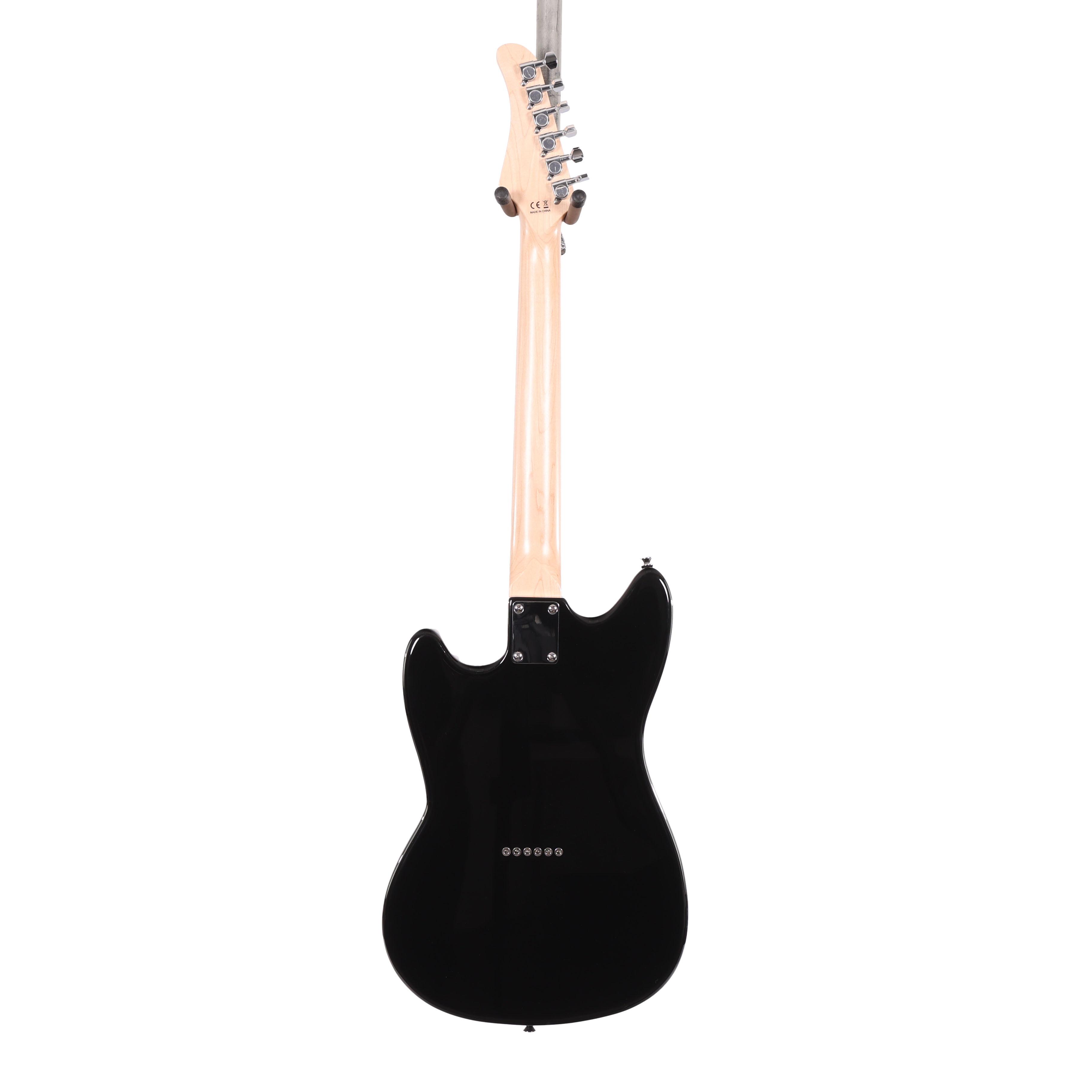 EastCoast MS1 Short Scale Electric Guitar in Black with Rosewood Fretboard - EC-MS1-BLK (4).jpg