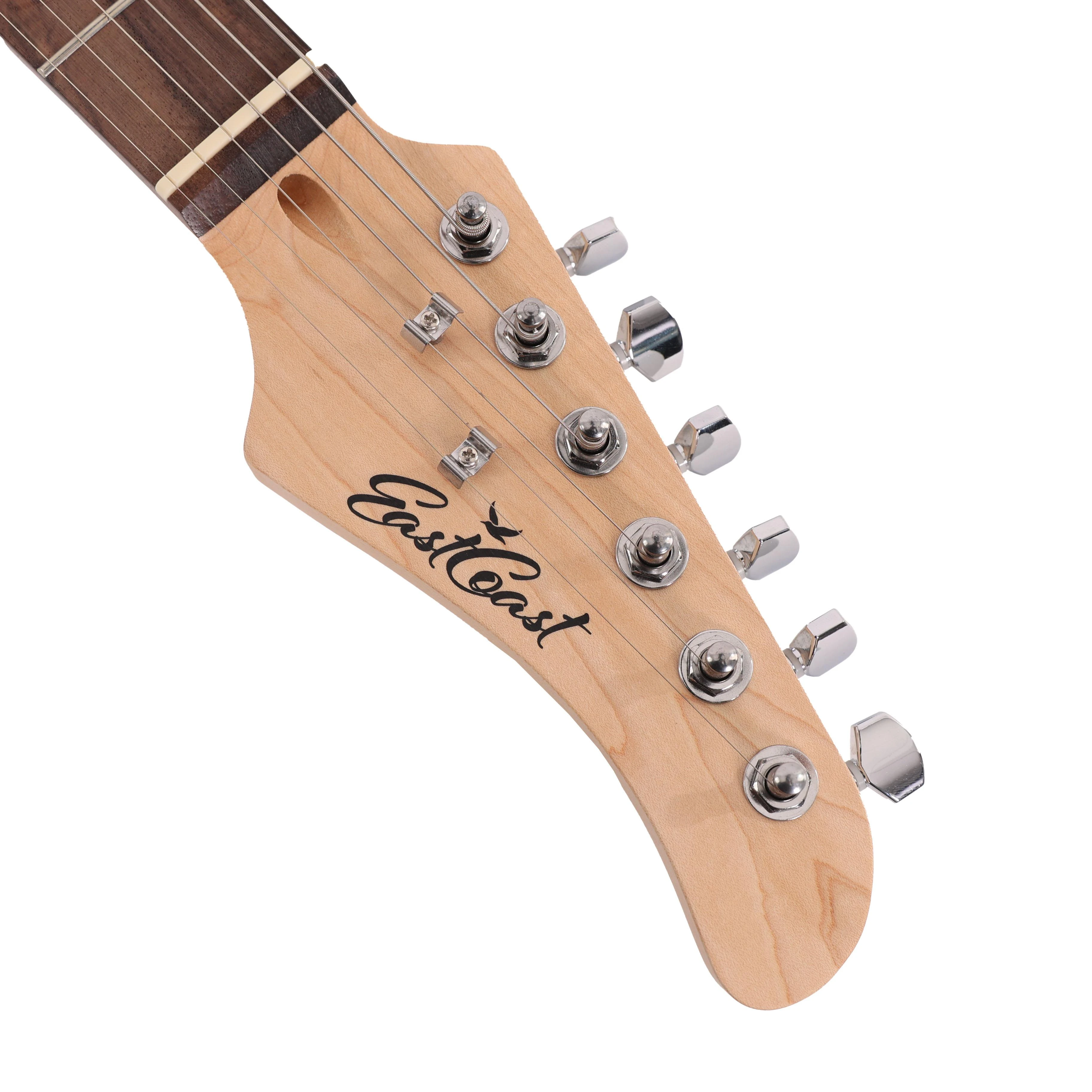 EastCoast MS1 Short Scale Electric Guitar in Black with Rosewood Fretboard - EC-MS1-BLK (12).jpg