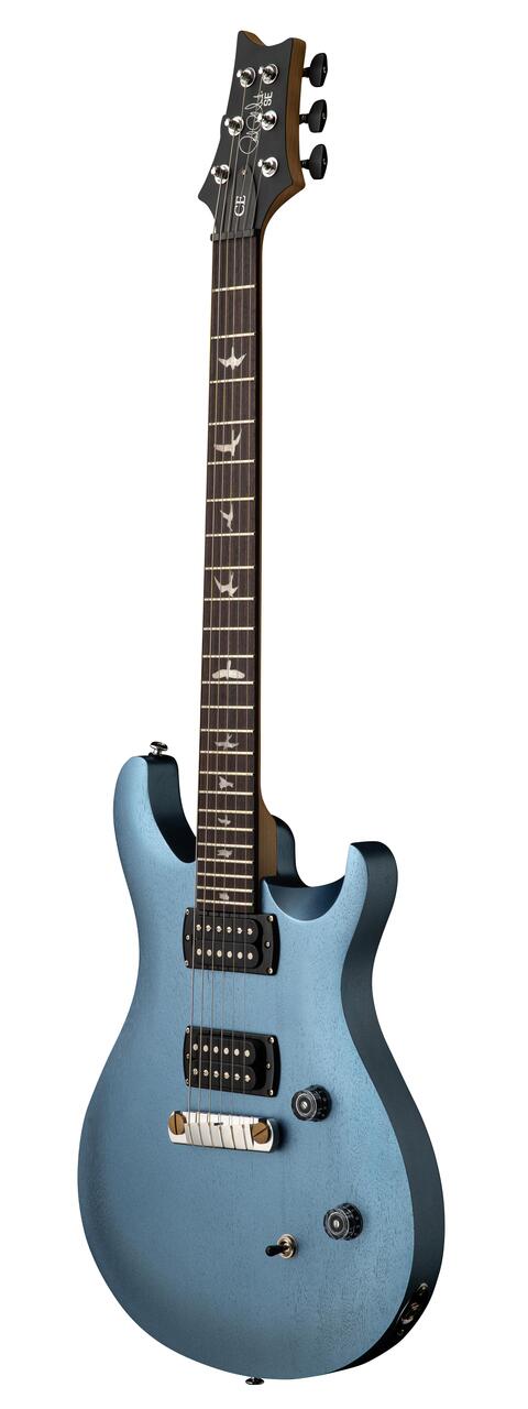 PRS SE CE24 Standard Stoptail Electric Guitar in Satin Ice Blue Metallic - SE CE 24 Standard Satin Stoptail Ice Blue Metallic_3quarters.jpg