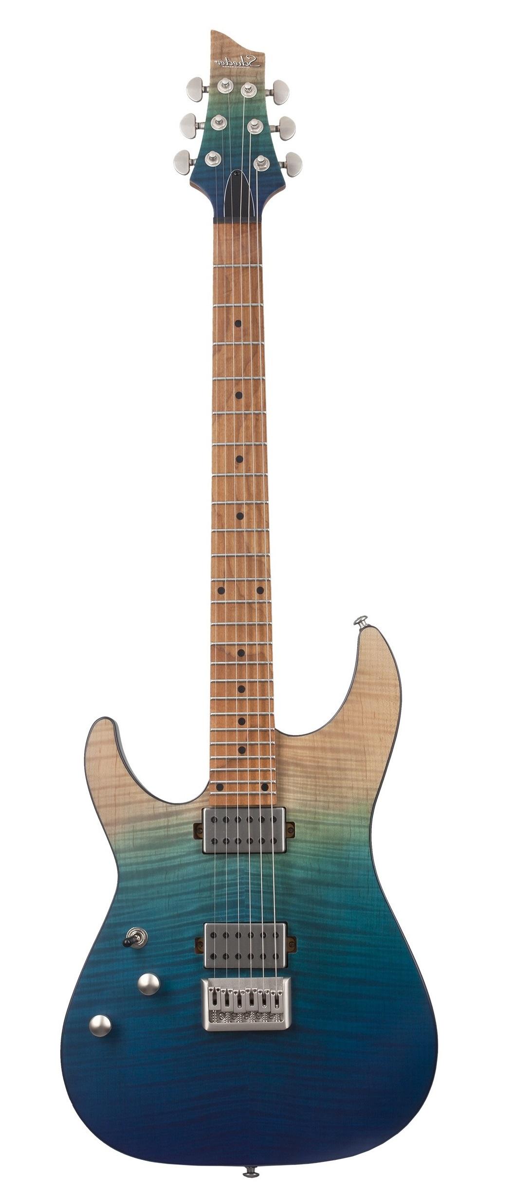 Schecter C-1 Left Handed Standard Plus Electric Guitar in Blue Fade - HMA7Js405U-Ugt-lh.jpg