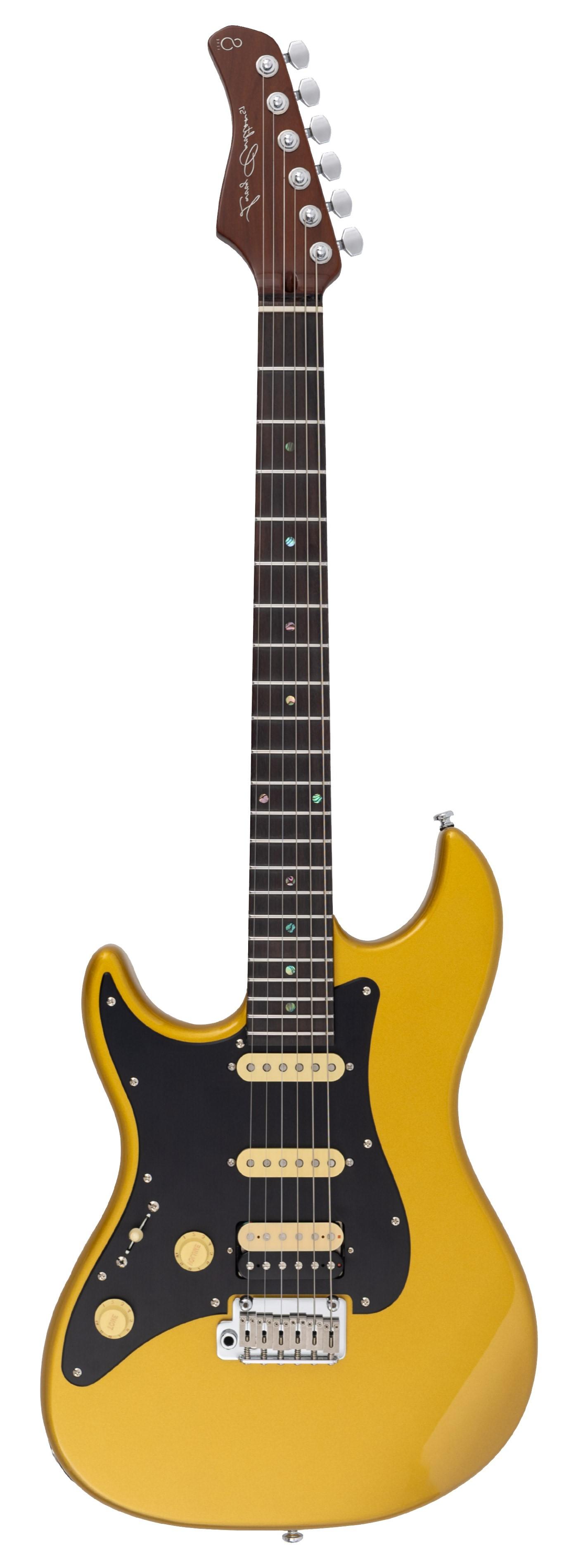 Sire Larry Carlton S7 HSS New Gen Left Handed Electric Guitar in Metallic Gold Rosewood Board - S7HSSMSO-2 LH.jpg