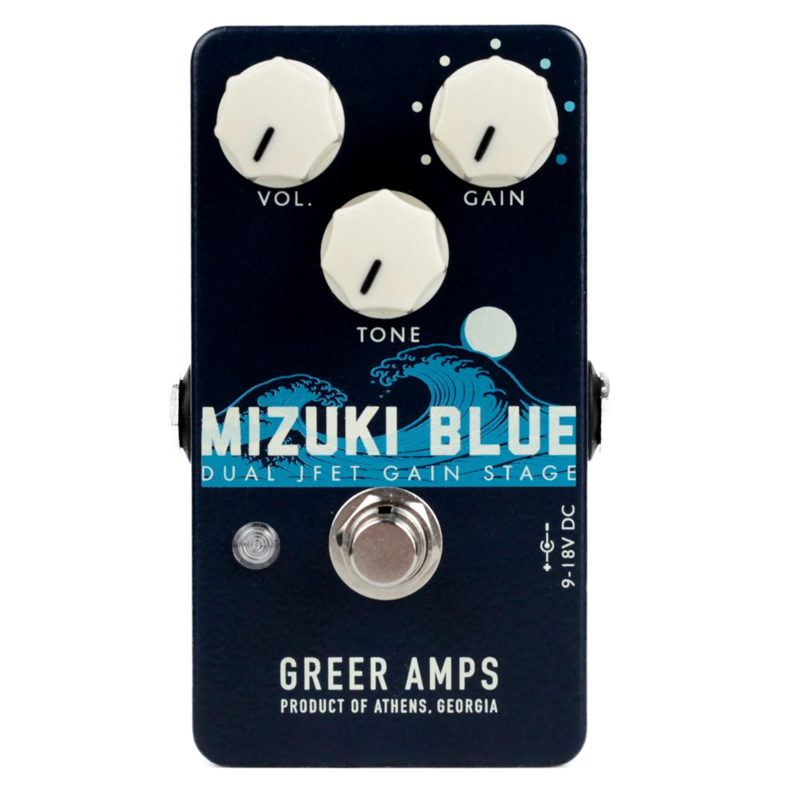 Greer Amps Mizuki Blue Dual JFET Gain Stage Overdrive Pedal - Greer_MizukiBlue_STOCK_1.jpg