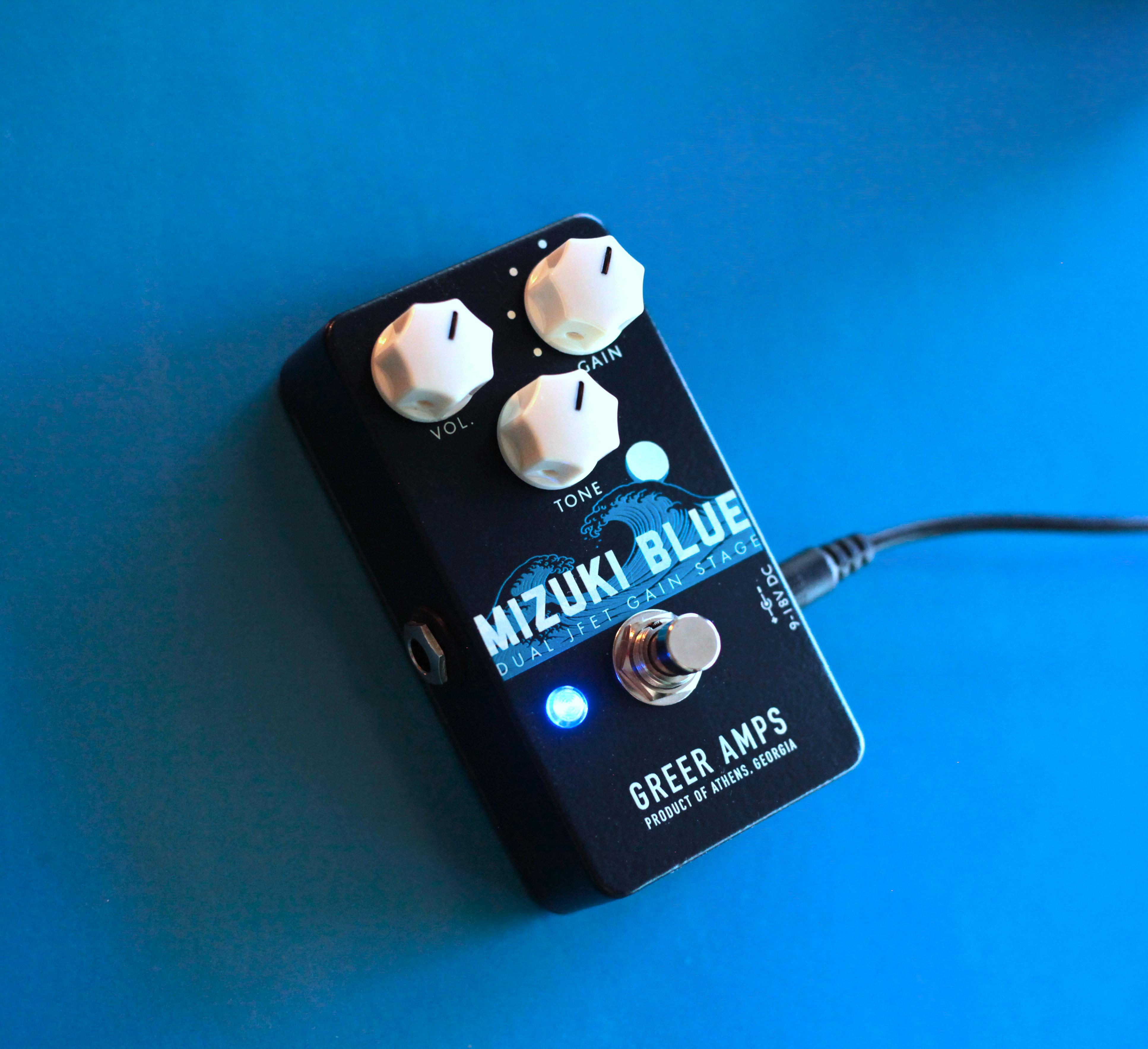 Greer Amps Mizuki Blue Dual JFET Gain Stage Overdrive Pedal