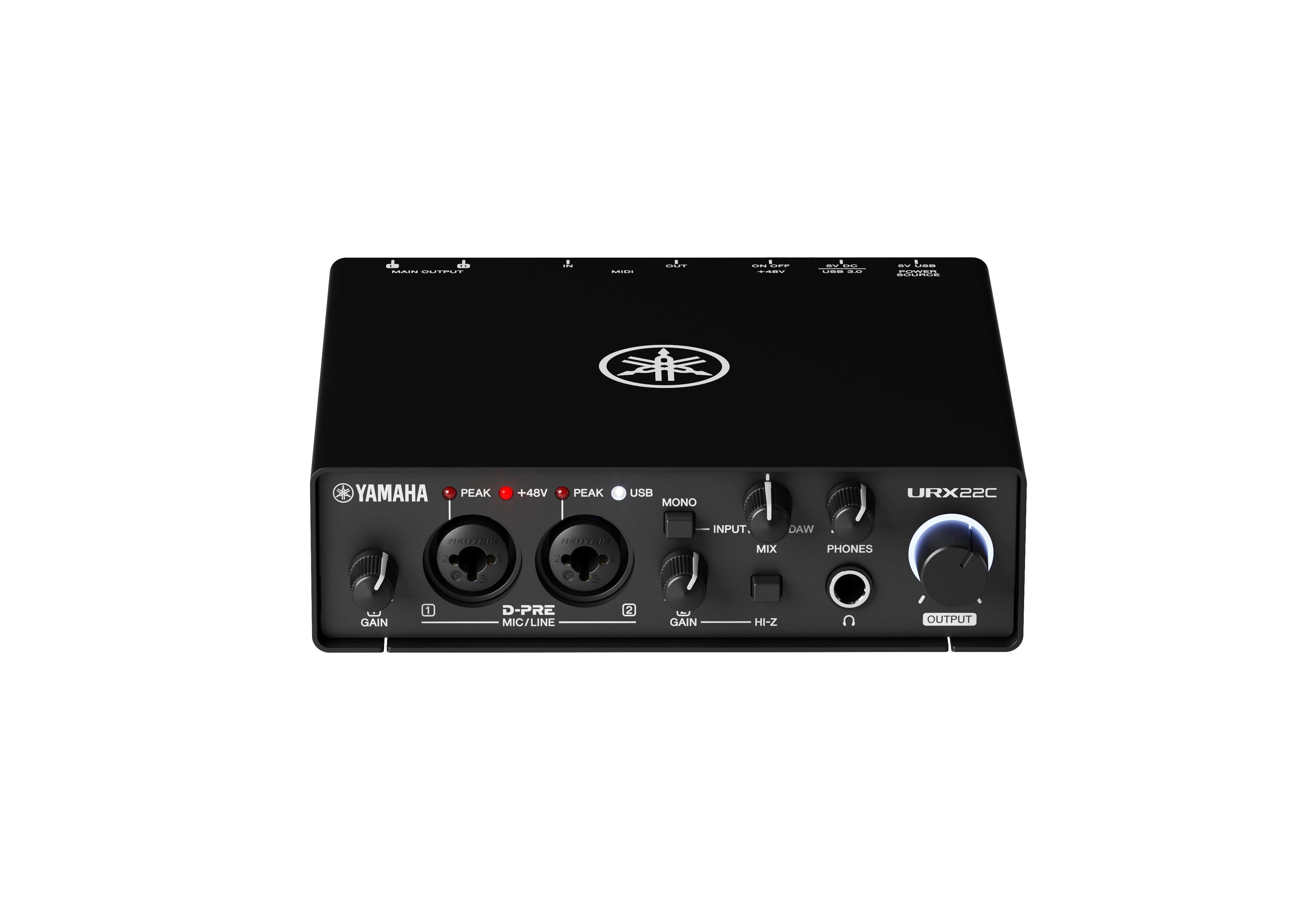 Yamaha URX22C USB-C Audio Interface - URX22C_front_top.jpg