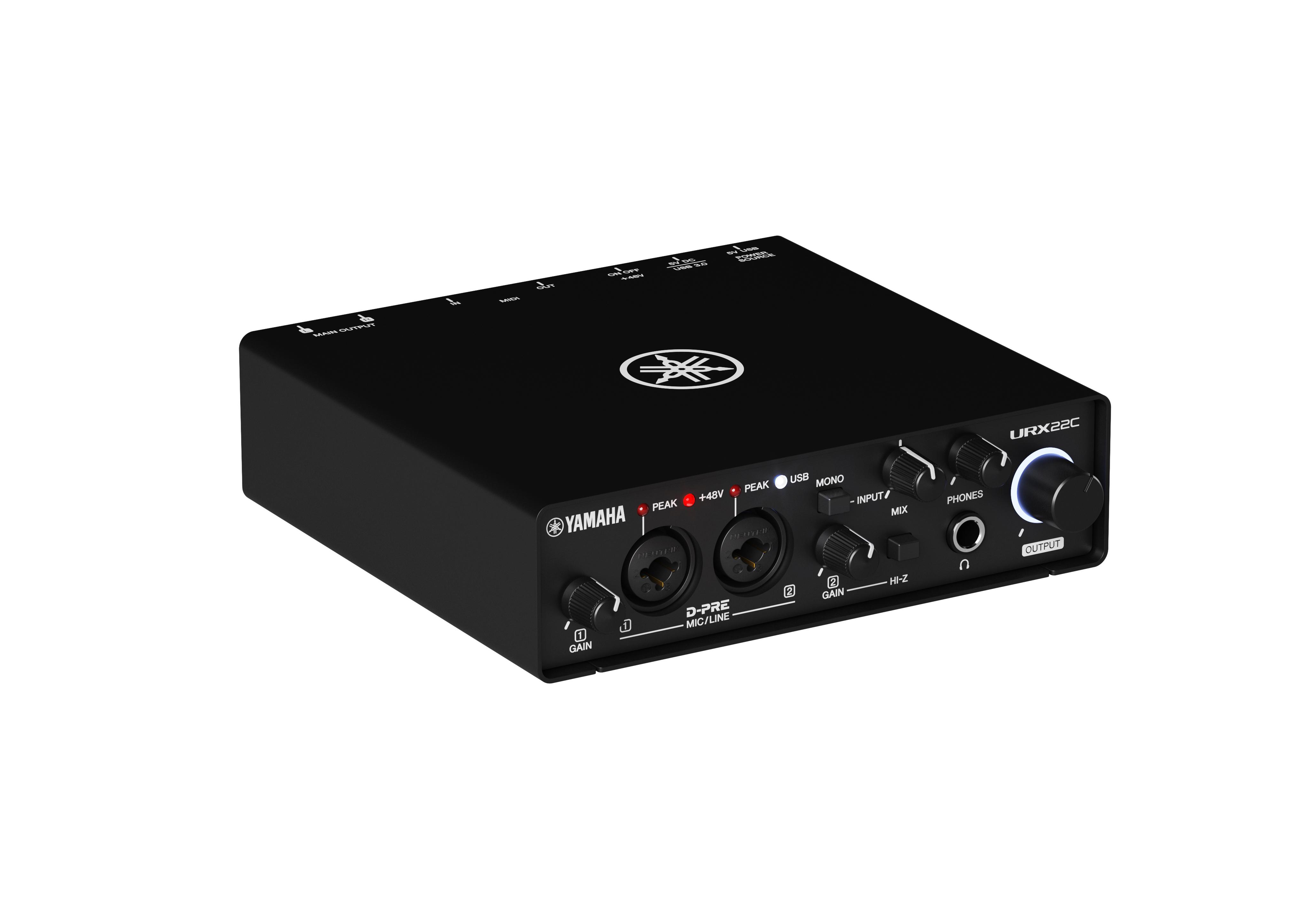 Yamaha URX22C USB-C Audio Interface - URX22C_left_top.jpg