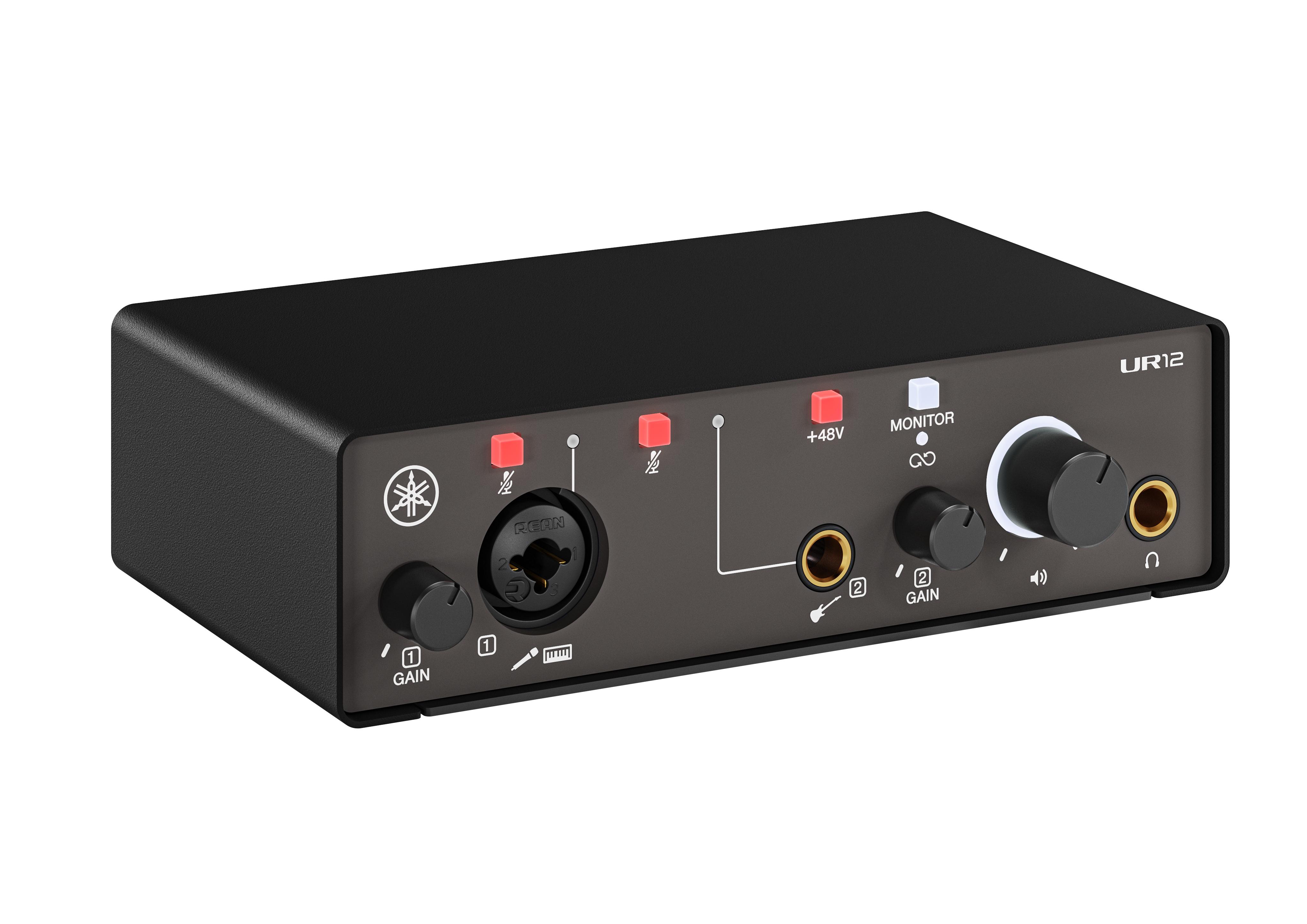 YAMAHA UR12 MK3 USBオーディオインターフェイス Yamaha UR12 MK3 USB-C Audio Interface In Black - Andertons Music Co