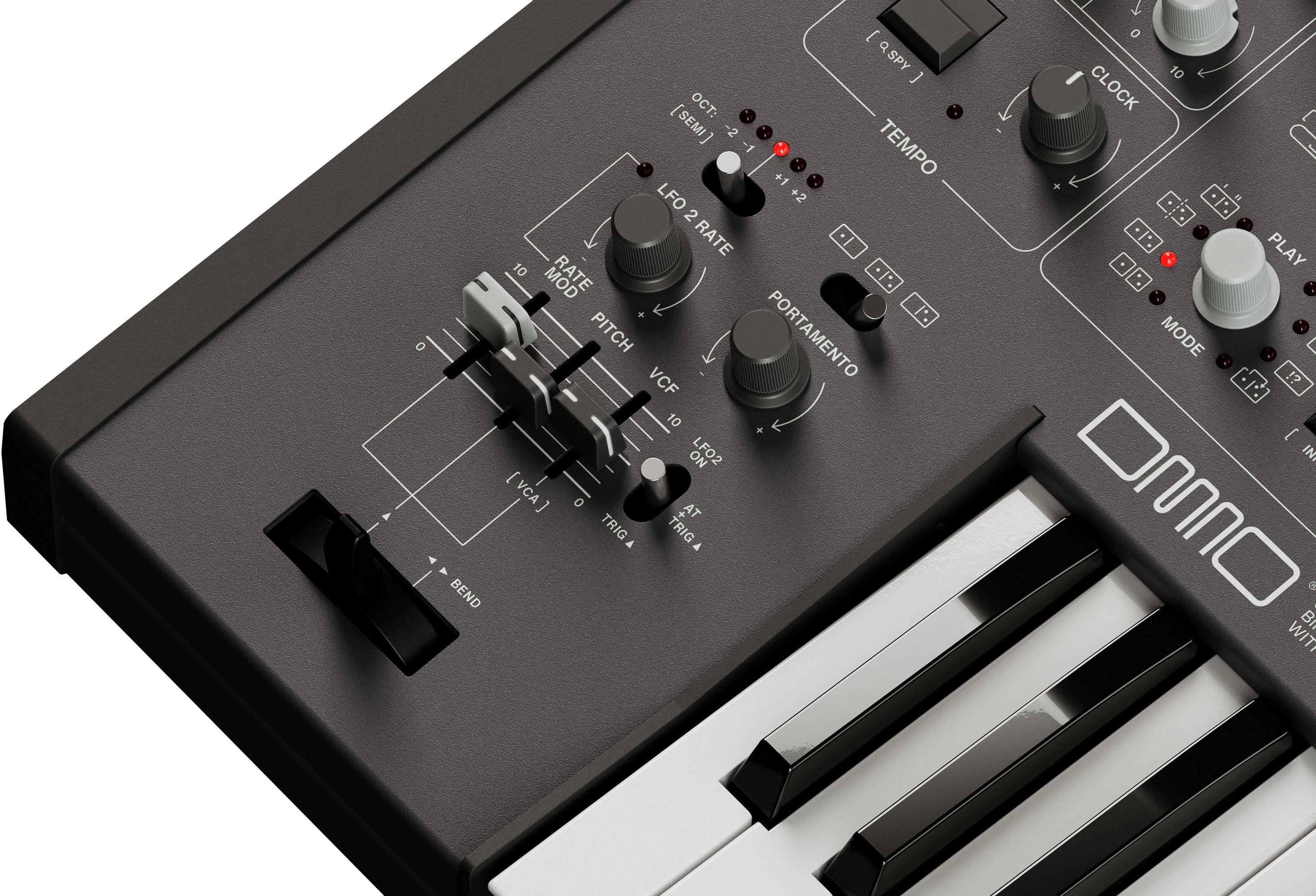 UDO DMNO 8-Voice Hybrid Synthesizer in Black - 12_DETAIL_Bender_Black_Cutout_compressed.jpg