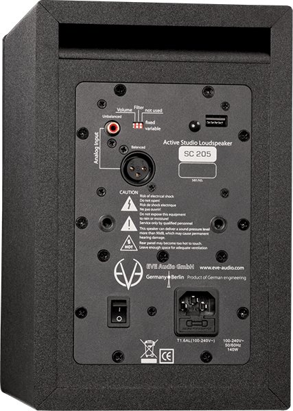 Eve Audio SC205 2-Way 5" Active Monitor Studio Speaker - SC205-Eve_Audio_SC205_Rear.jpg