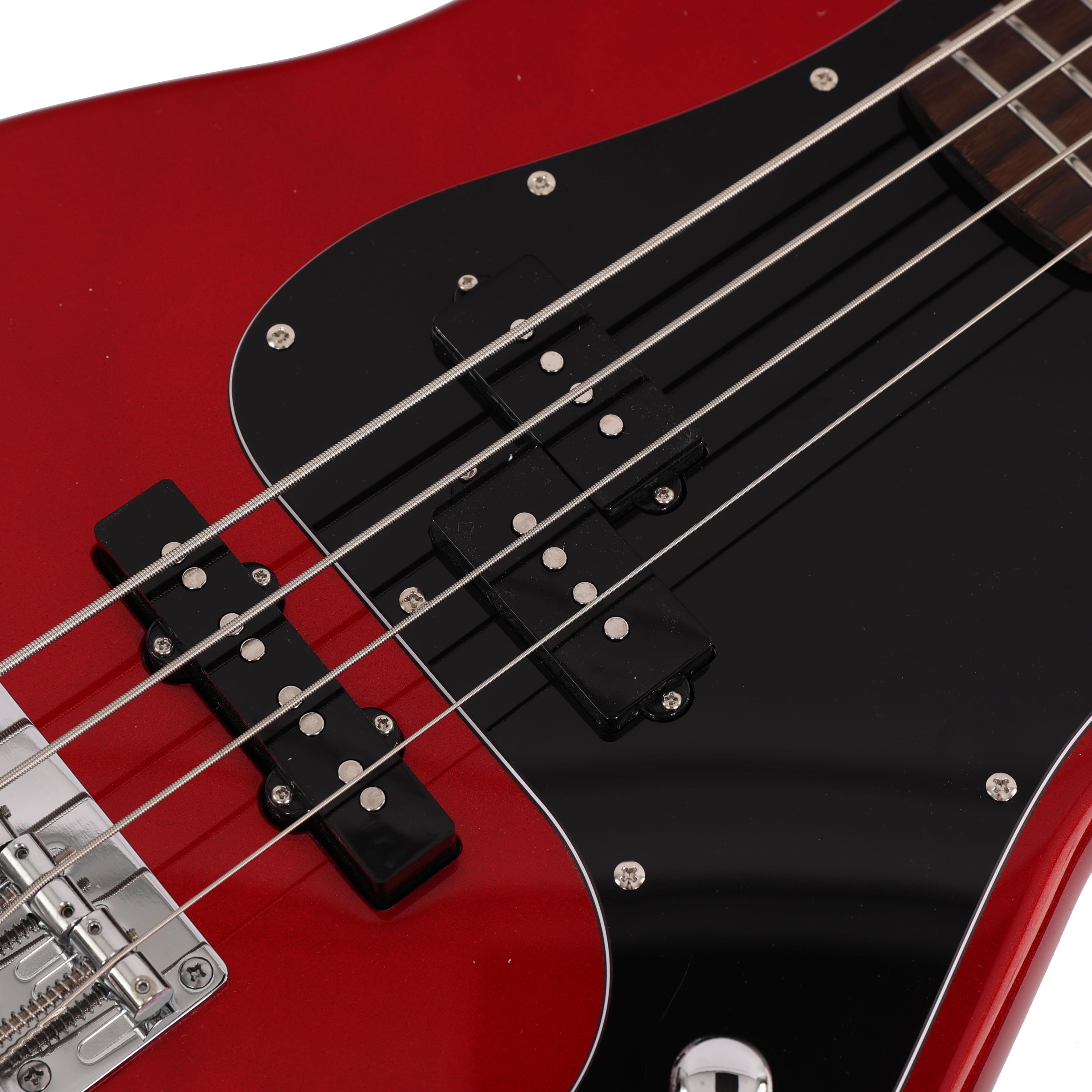 EastCoast PJ4 Electric Bass Guitar in Candy Apple Red with Rosewood Fretboard - EC-PJ4-CAR (6).jpg
