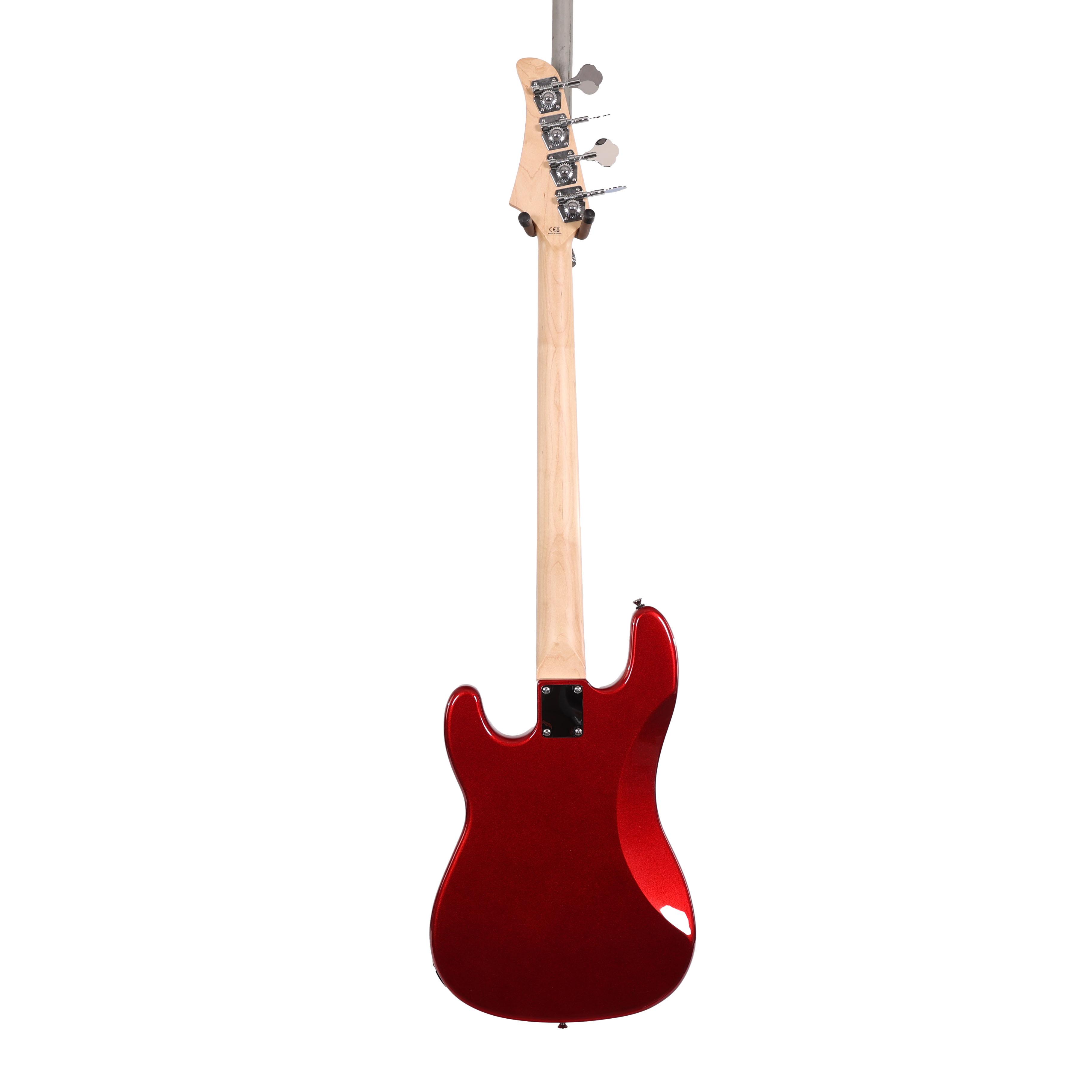EastCoast PJ4 Electric Bass Guitar in Candy Apple Red with Rosewood Fretboard - EC-PJ4-CAR (4).jpg
