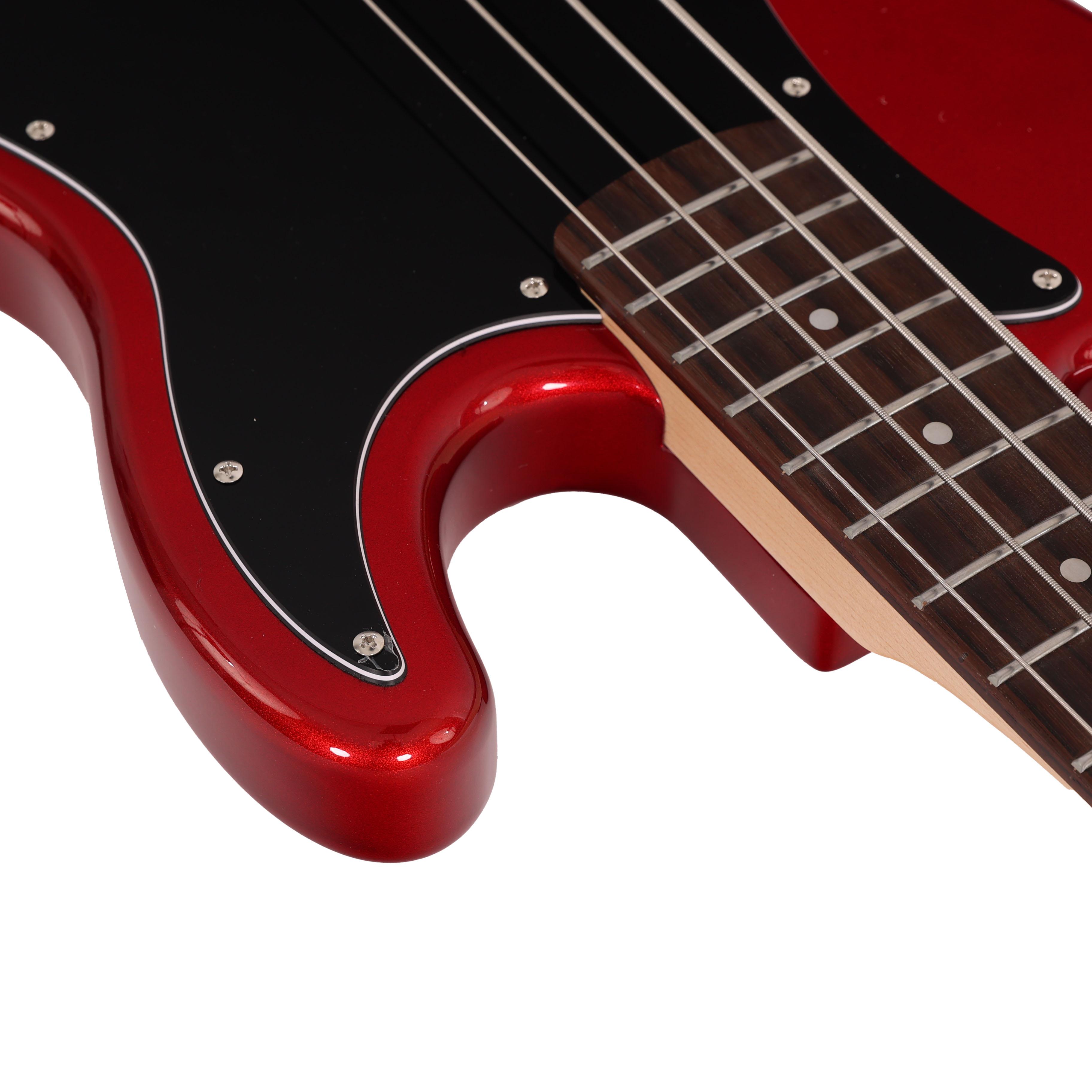 EastCoast PJ4 Electric Bass Guitar in Candy Apple Red with Rosewood Fretboard - EC-PJ4-CAR (9).jpg