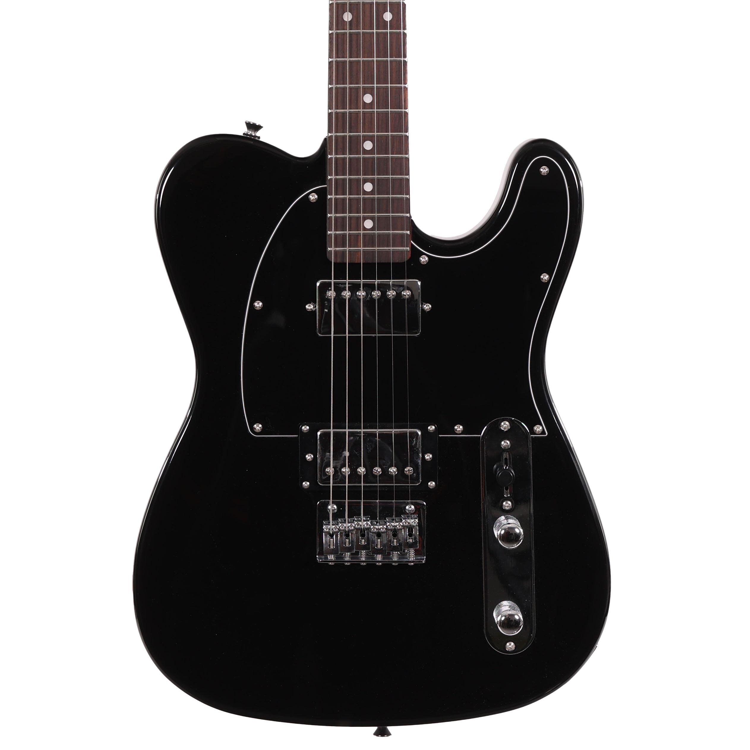 EastCoast T2 Dual Humbucker Electric Guitar in Black with Rosewood Fretboard - EC-T2-BLK (2).jpg