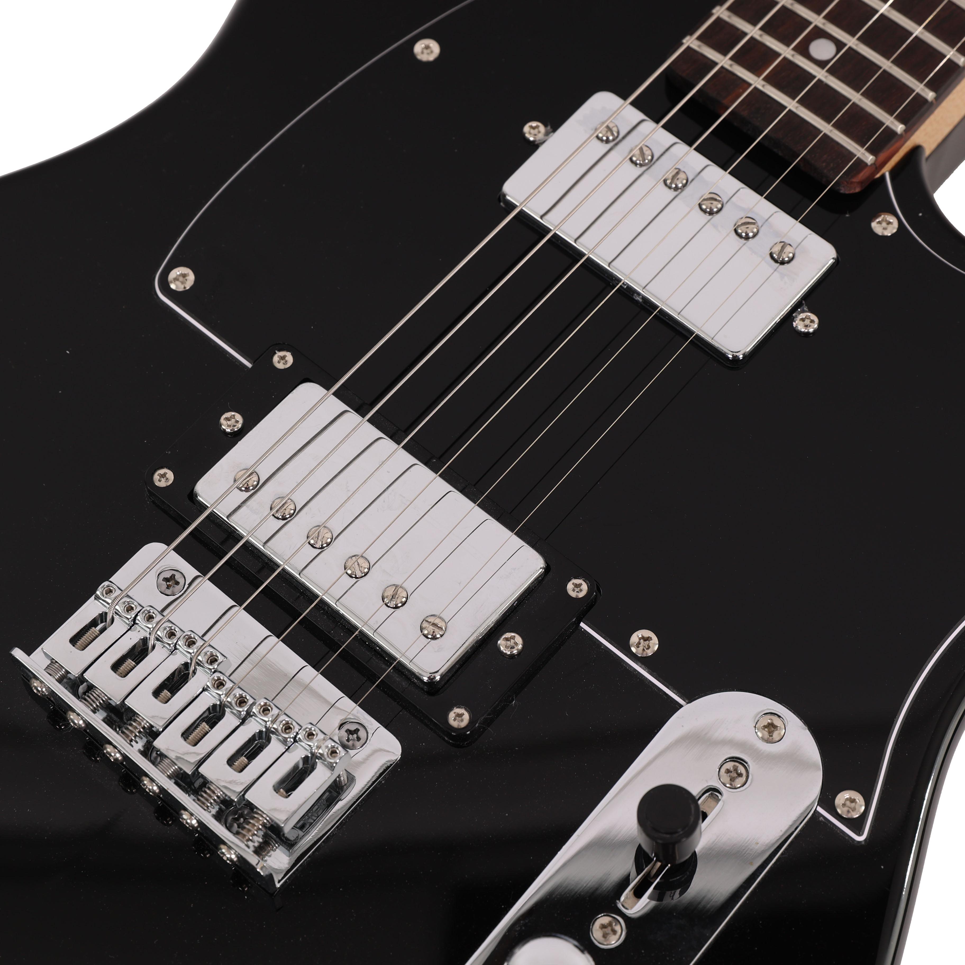 EastCoast T2 Dual Humbucker Electric Guitar in Black with Rosewood Fretboard - EC-T2-BLK (6).jpg