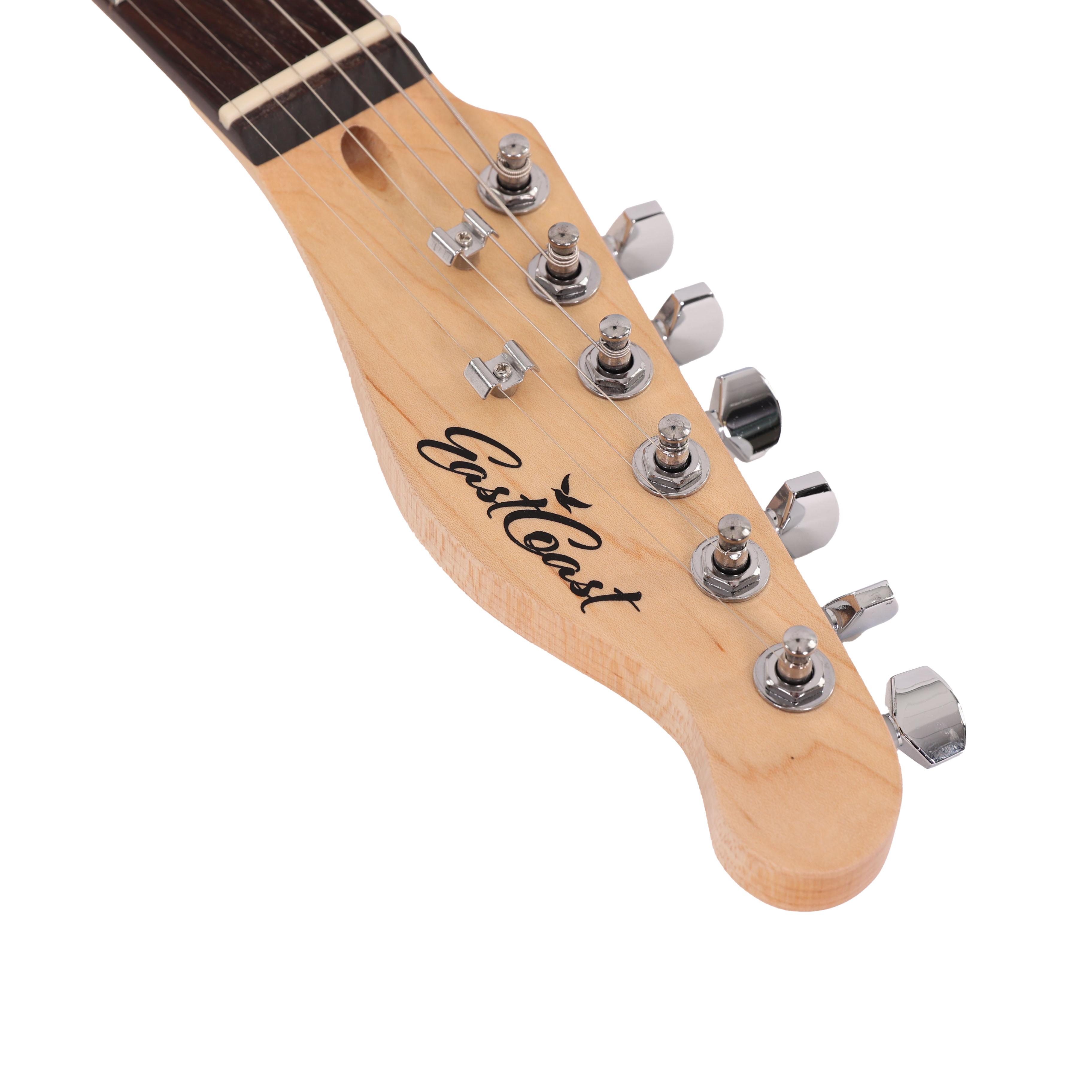 EastCoast T2 Dual Humbucker Electric Guitar in Black with Rosewood Fretboard - EC-T2-BLK (11).jpg