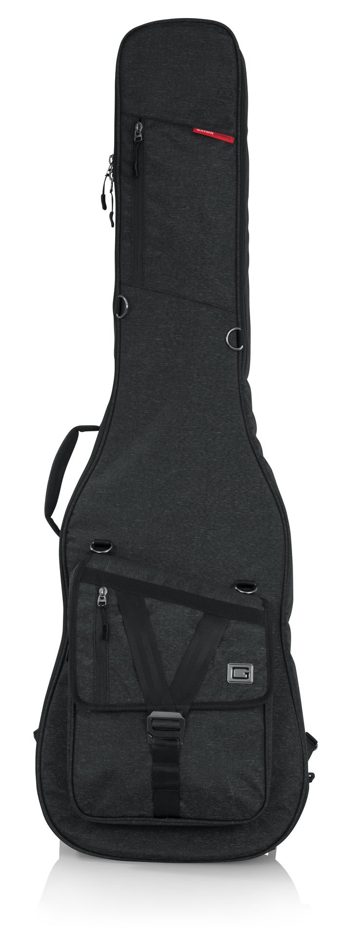 Gator GT-BASS-BLK Transit Series Bag for Bass Guitars in Charcoal Black - GT-BASS-BLK_FRONT.jpg