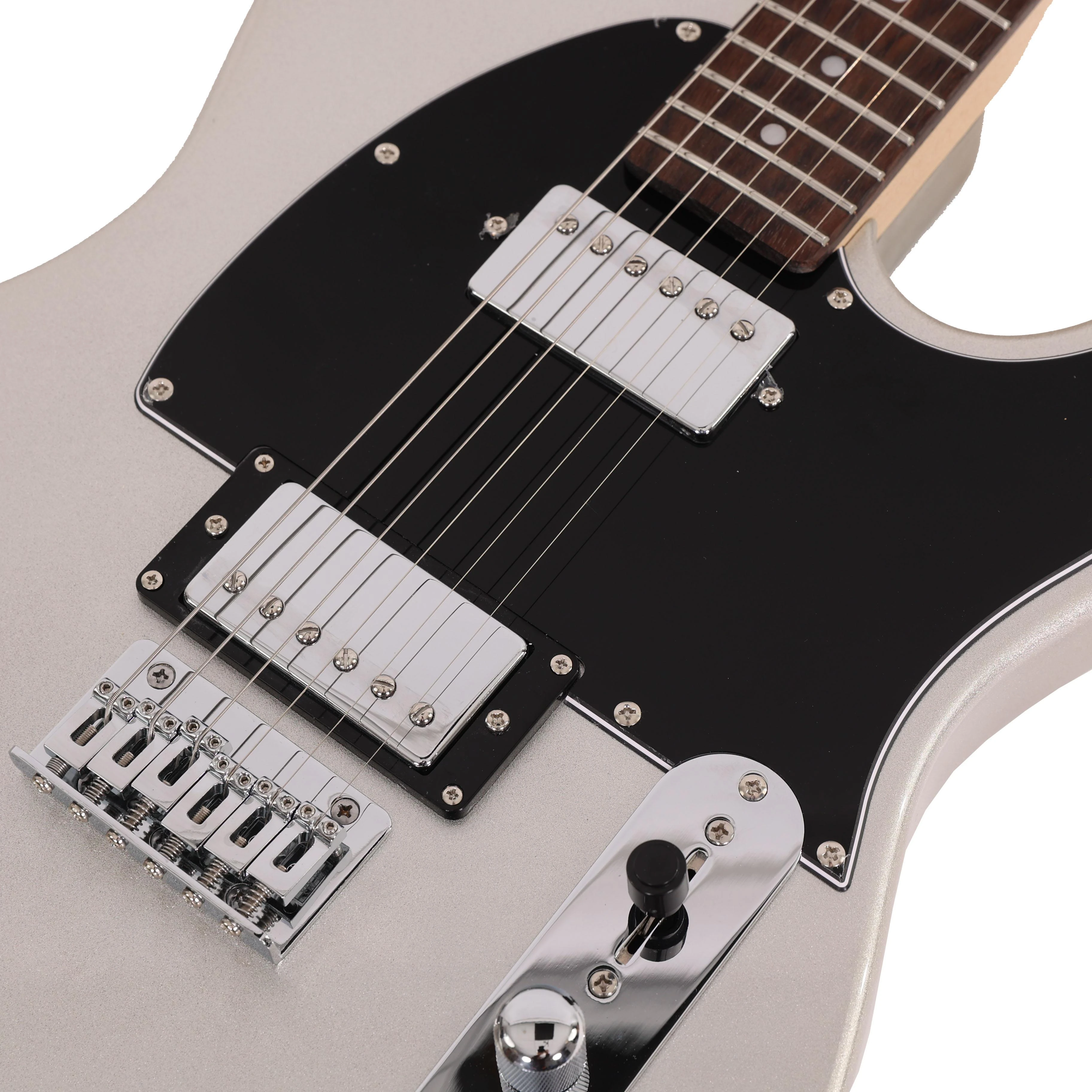 EastCoast T2 Dual Humbucker Electric Guitar in Slick Silver with Rosewood Fretboard - EC-T2-SS (5).jpg