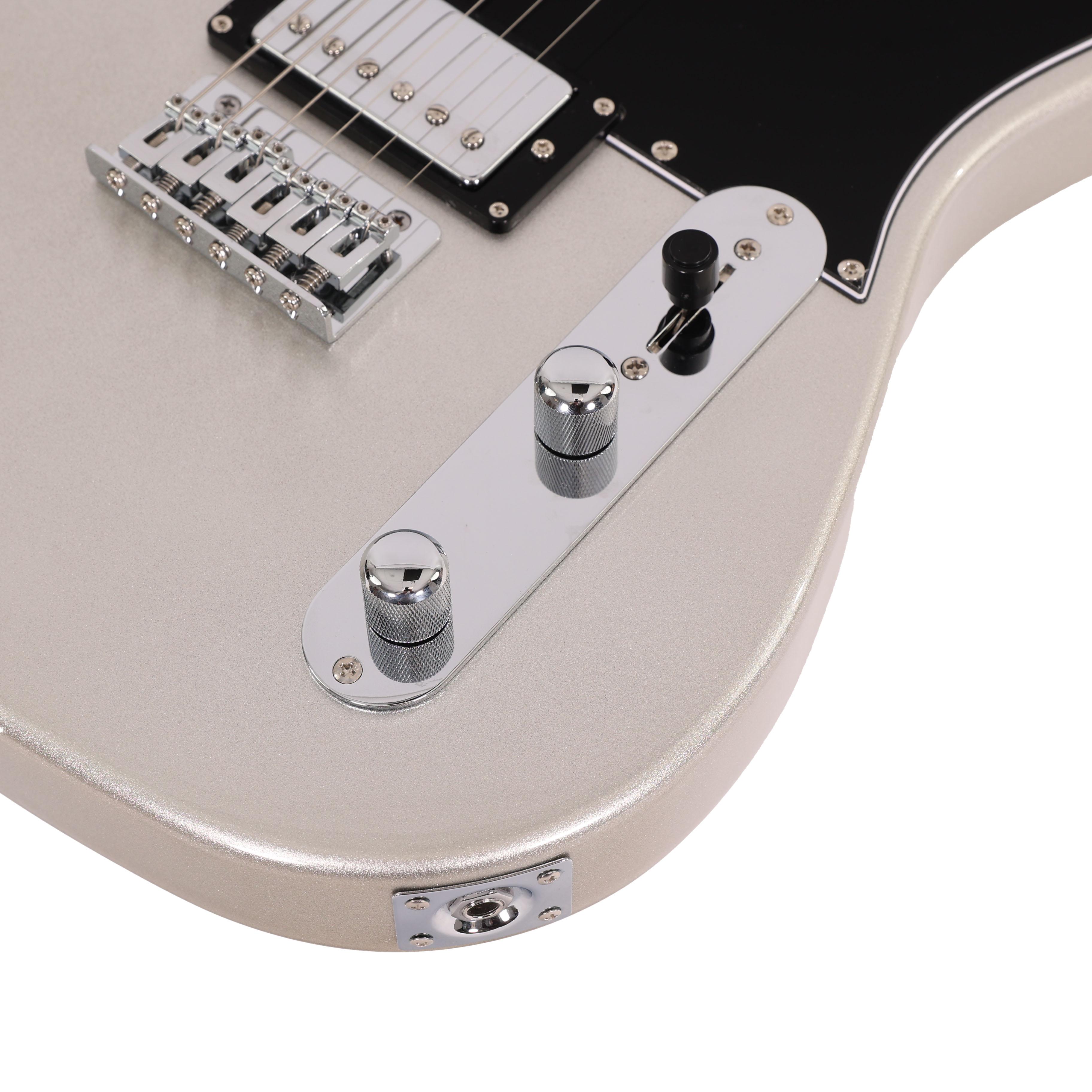EastCoast T2 Dual Humbucker Electric Guitar in Slick Silver with Rosewood Fretboard - EC-T2-SS (6).jpg