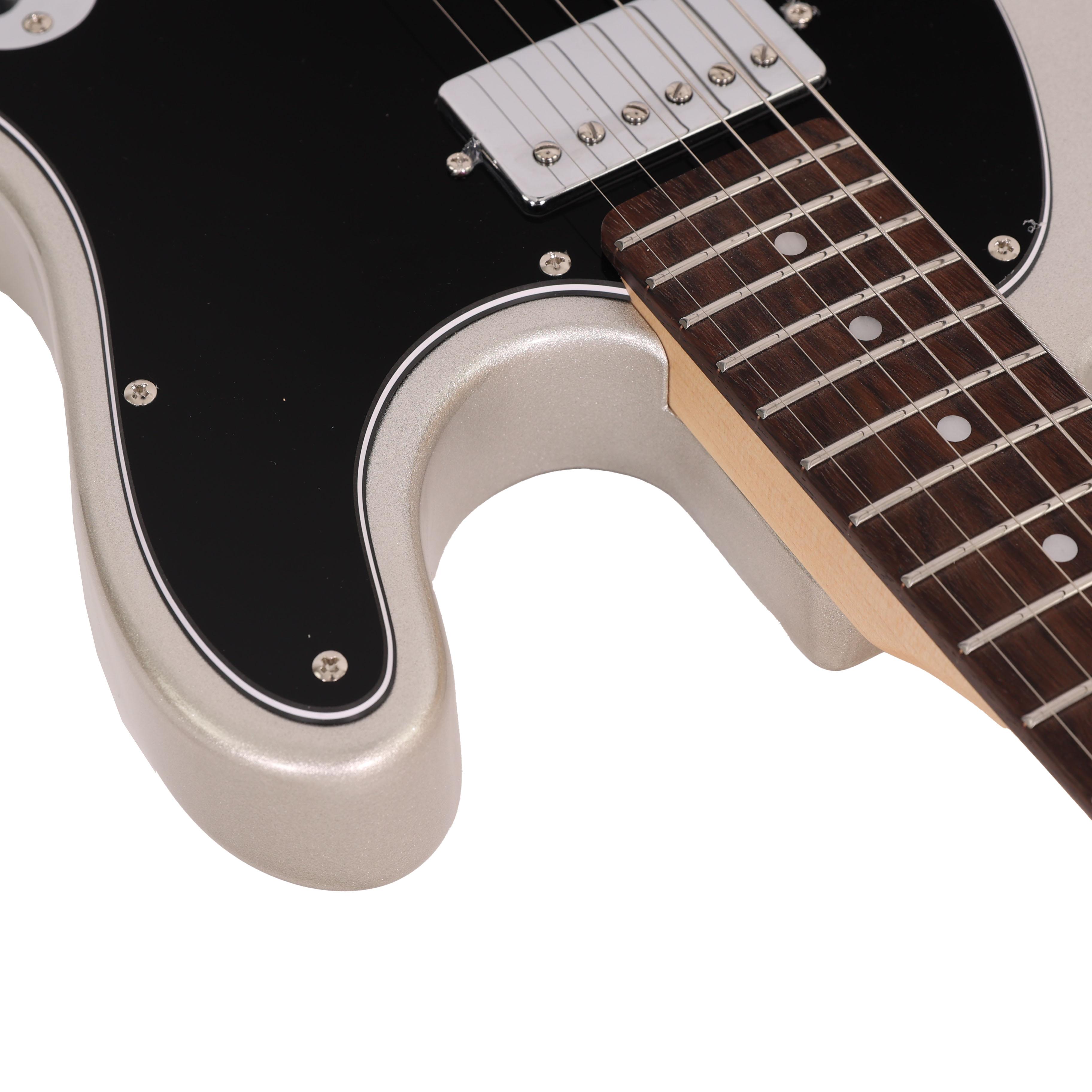 EastCoast T2 Dual Humbucker Electric Guitar in Slick Silver with Rosewood Fretboard - EC-T2-SS (8).jpg