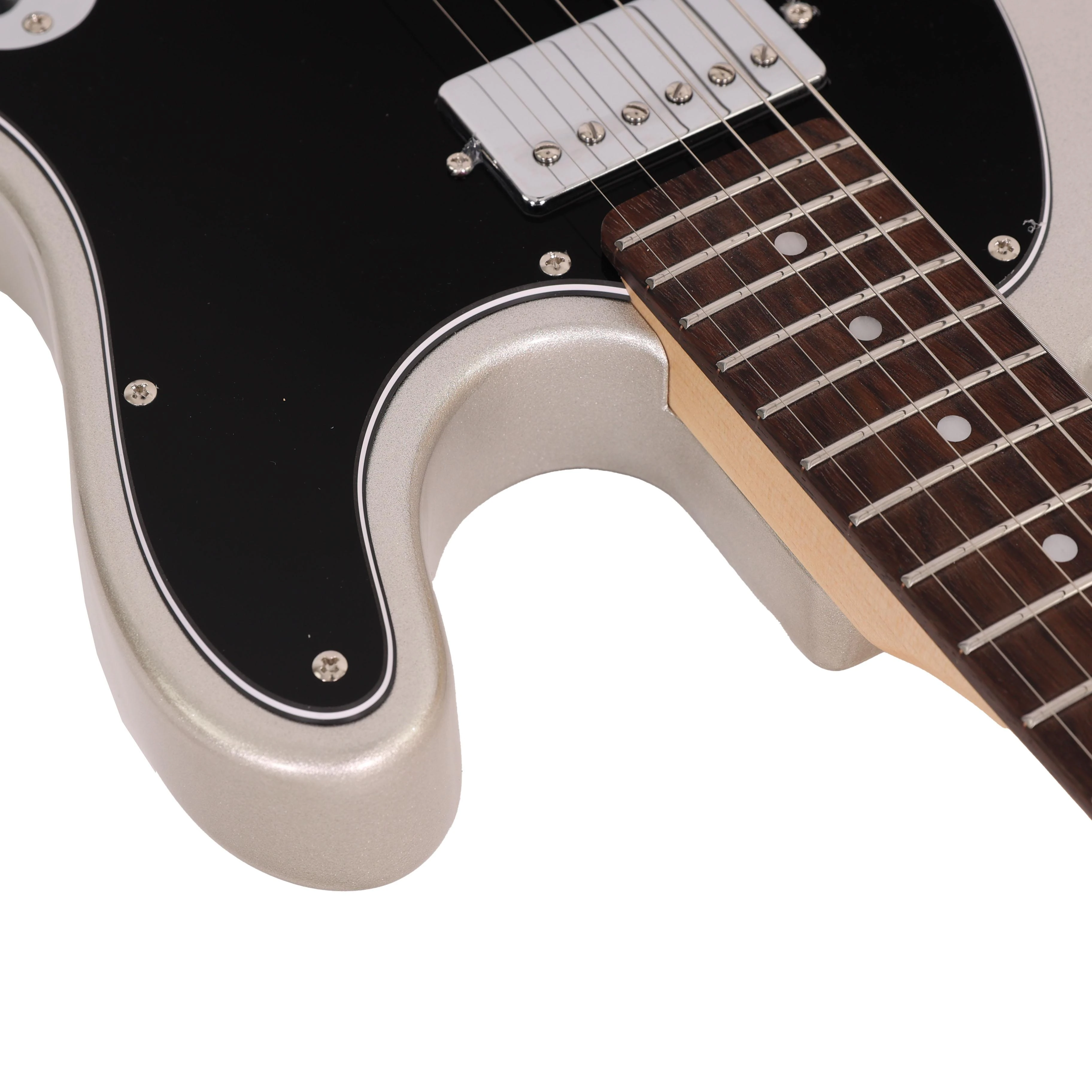 EastCoast T2 Dual Humbucker Electric Guitar in Slick Silver with Rosewood Fretboard - EC-T2-SS (8).jpg