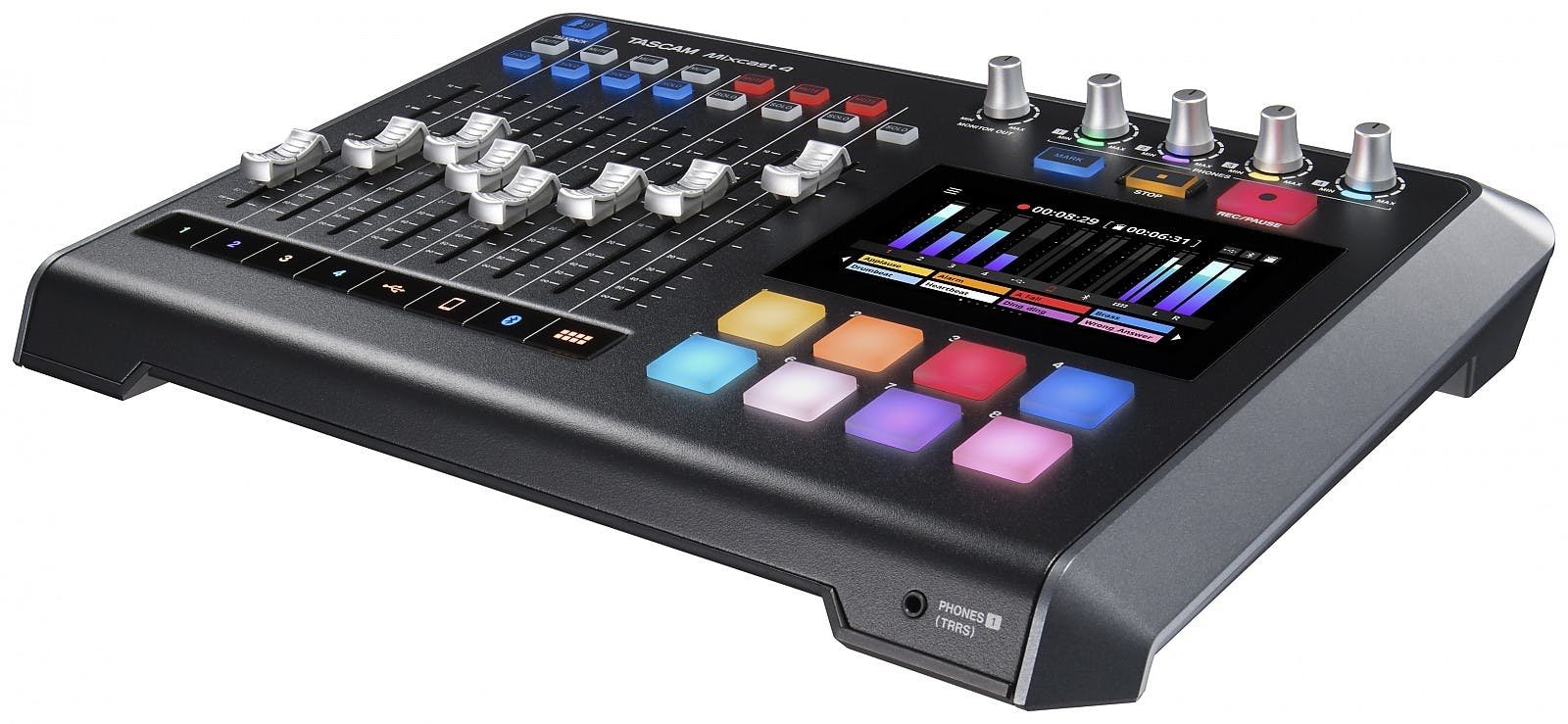 Tascam Mixcast-4 Podcast Recording Console with Built-in Recorder / USB Interface - 461516-mixcast4.jpg