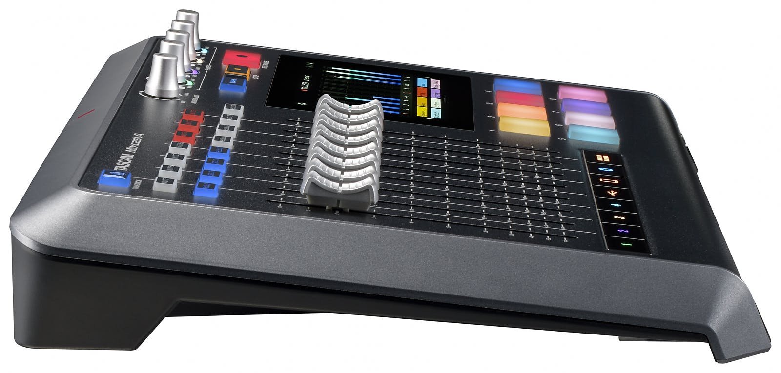 Tascam Mixcast-4 Podcast Recording Console with Built-in Recorder / USB Interface - 461517-mixcast4_left.jpg