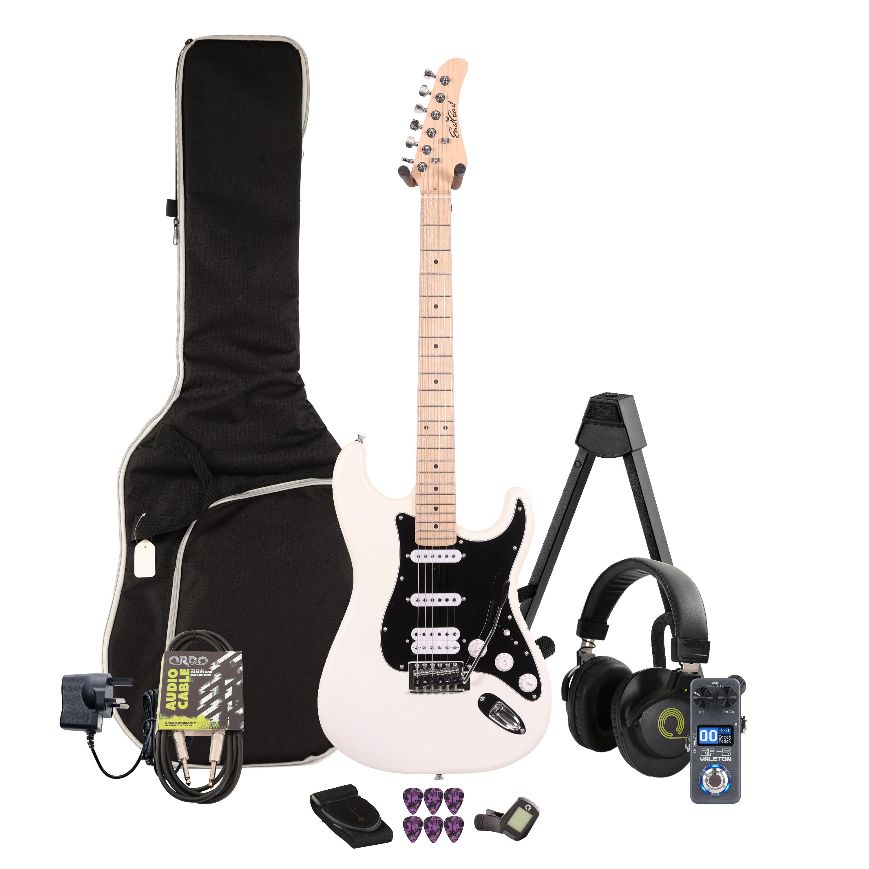 EastCoast ST2 Electric Guitar in Pearl White Multi-FX & Modelling Bundle with Accessories - _BUN-EC-ST2-PW-SIL.jpg