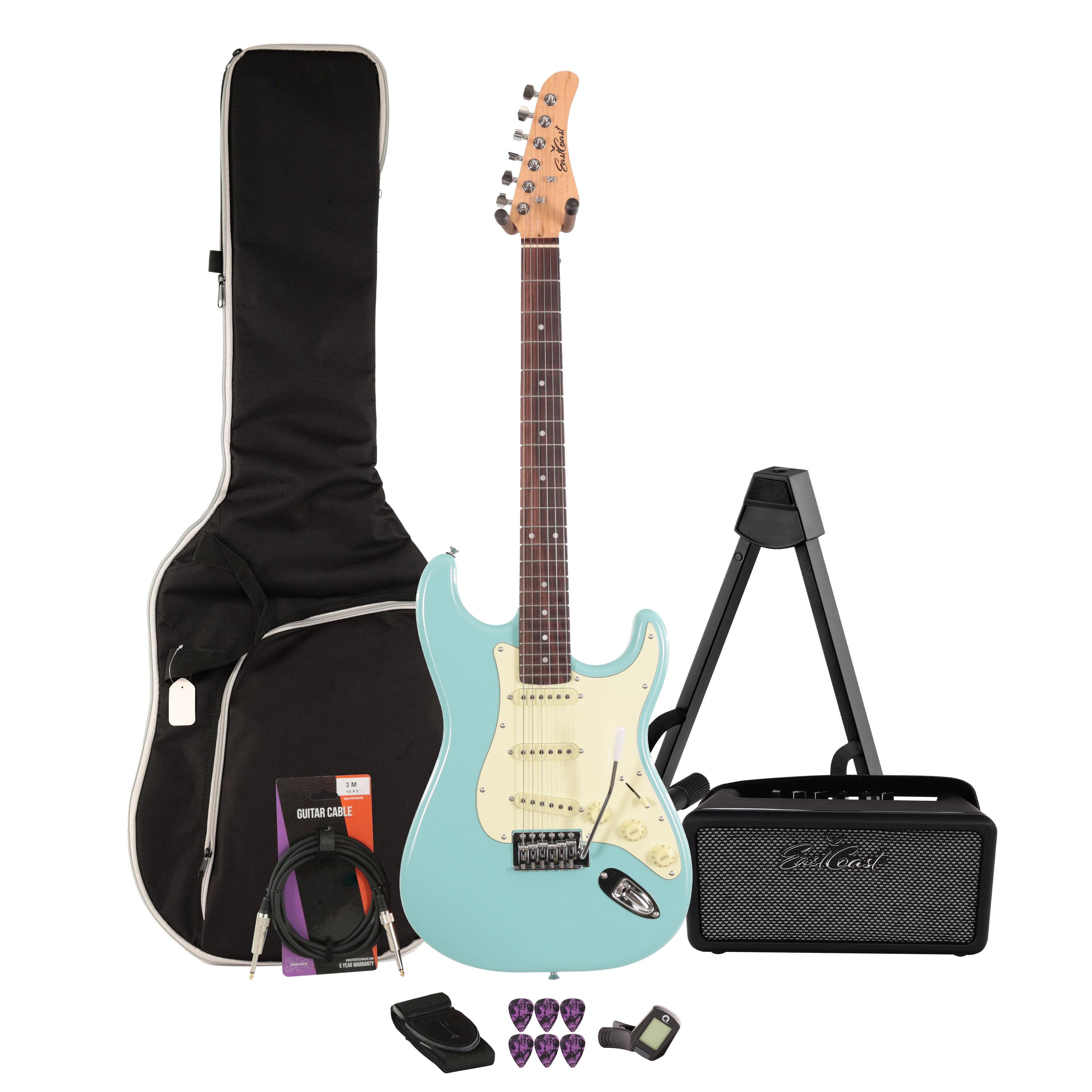 EastCoast ST1 Electric Guitar Starter Pack in Daphne Blue with Bounce 15W Amp & Accessories - BUN-EC-ST1-DPB-BC.jpg