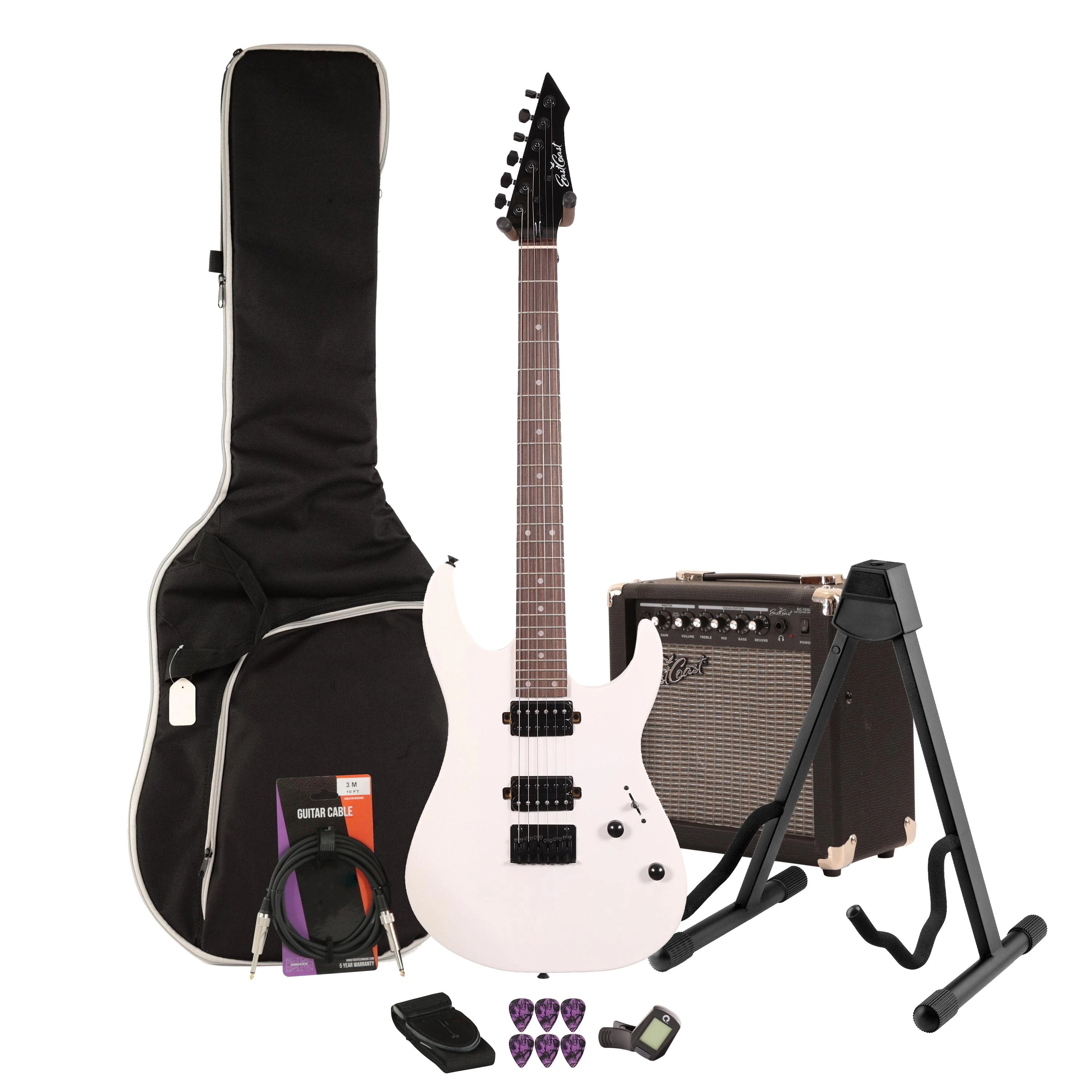EastCoast MT1 Electric Guitar Starter Pack in Satin White with 15W Amp & Accessories - _BUN-EC-MT1-WH-15.jpg