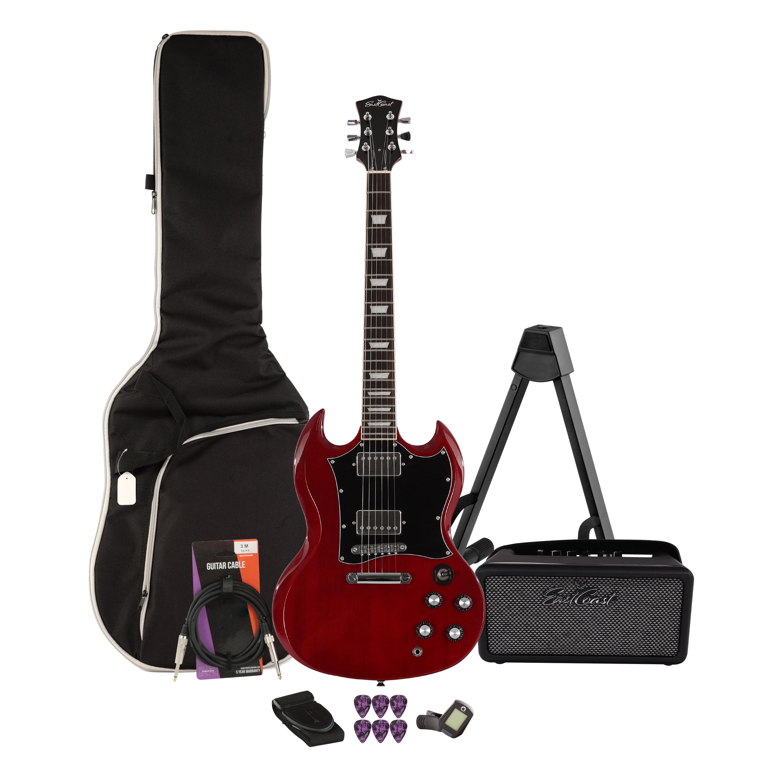 EastCoast GS10 Electric Guitar Starter Pack in Cherry with Bounce 15W Amp & Accessories - BUN-EC-GS10-CH-BC.jpg